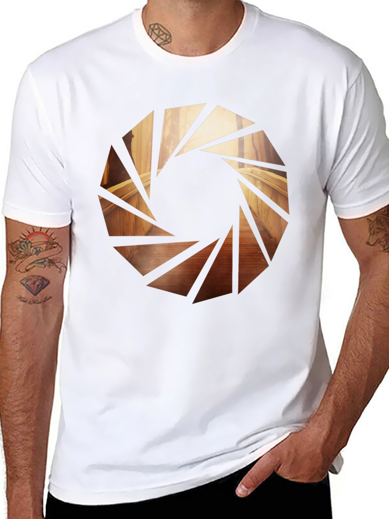 Aperture Graphic Black Tee