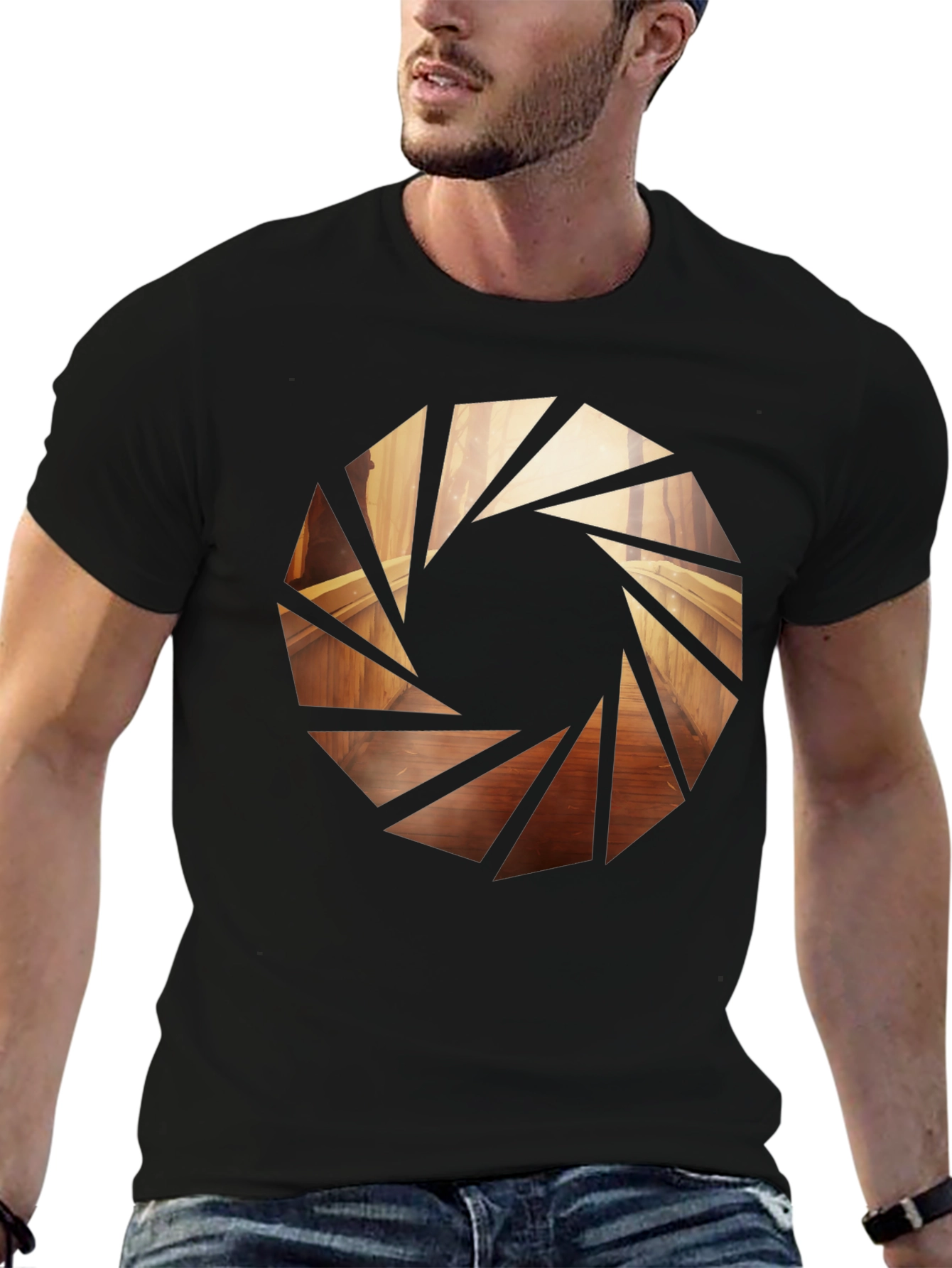 Aperture Graphic Black Tee