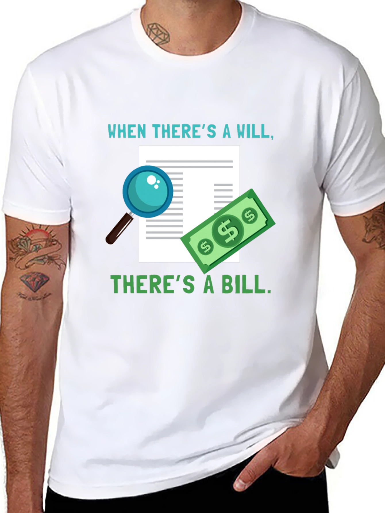 Humorous Will & Bill Graphic Tee