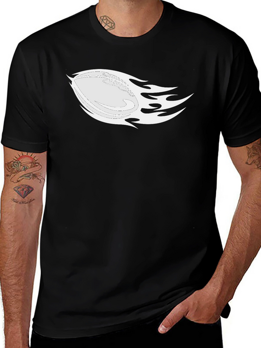 Flaming Football Graphic Tee