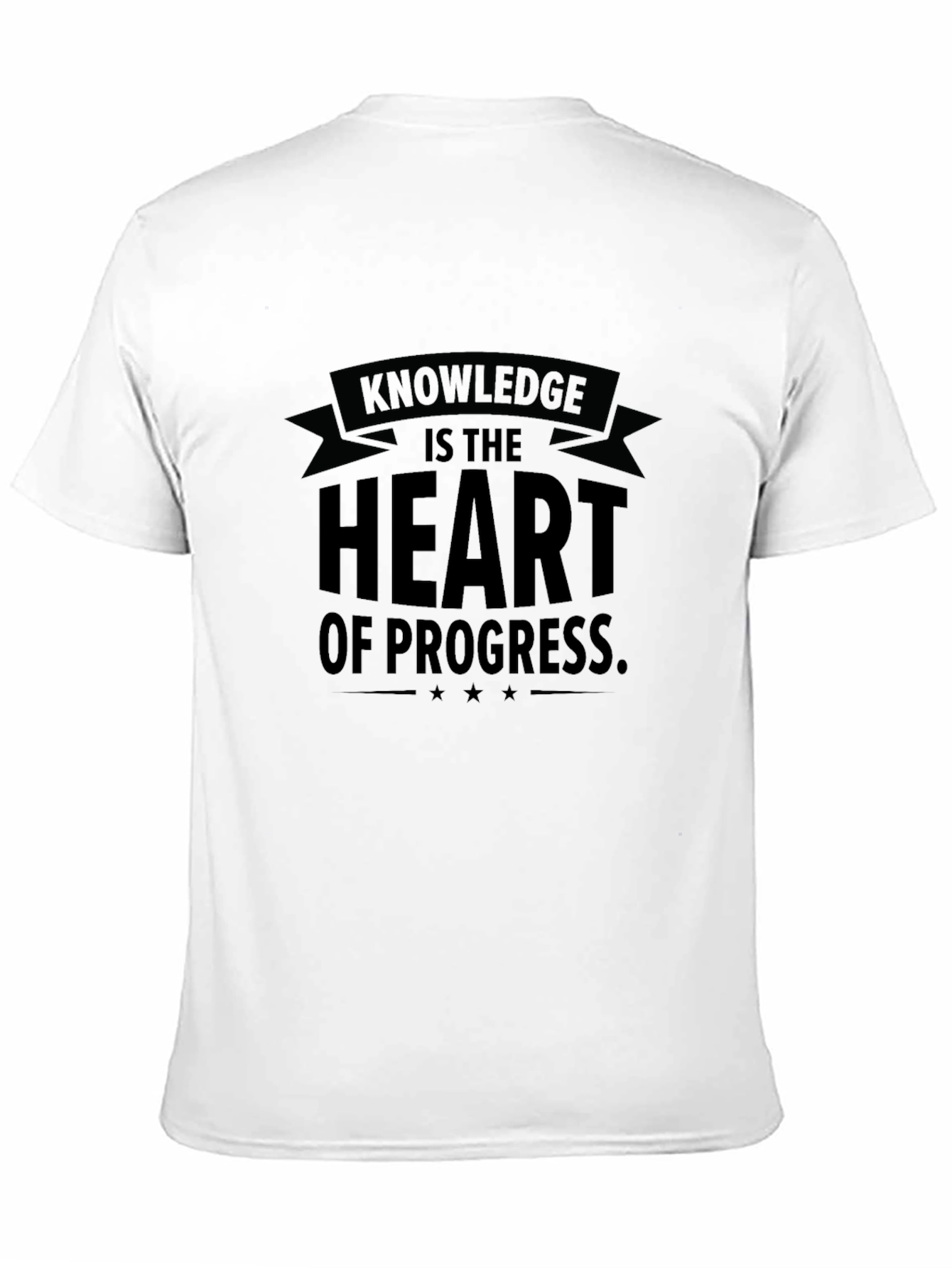 Knowledge is the Heart of Progress Mens T-Shirt