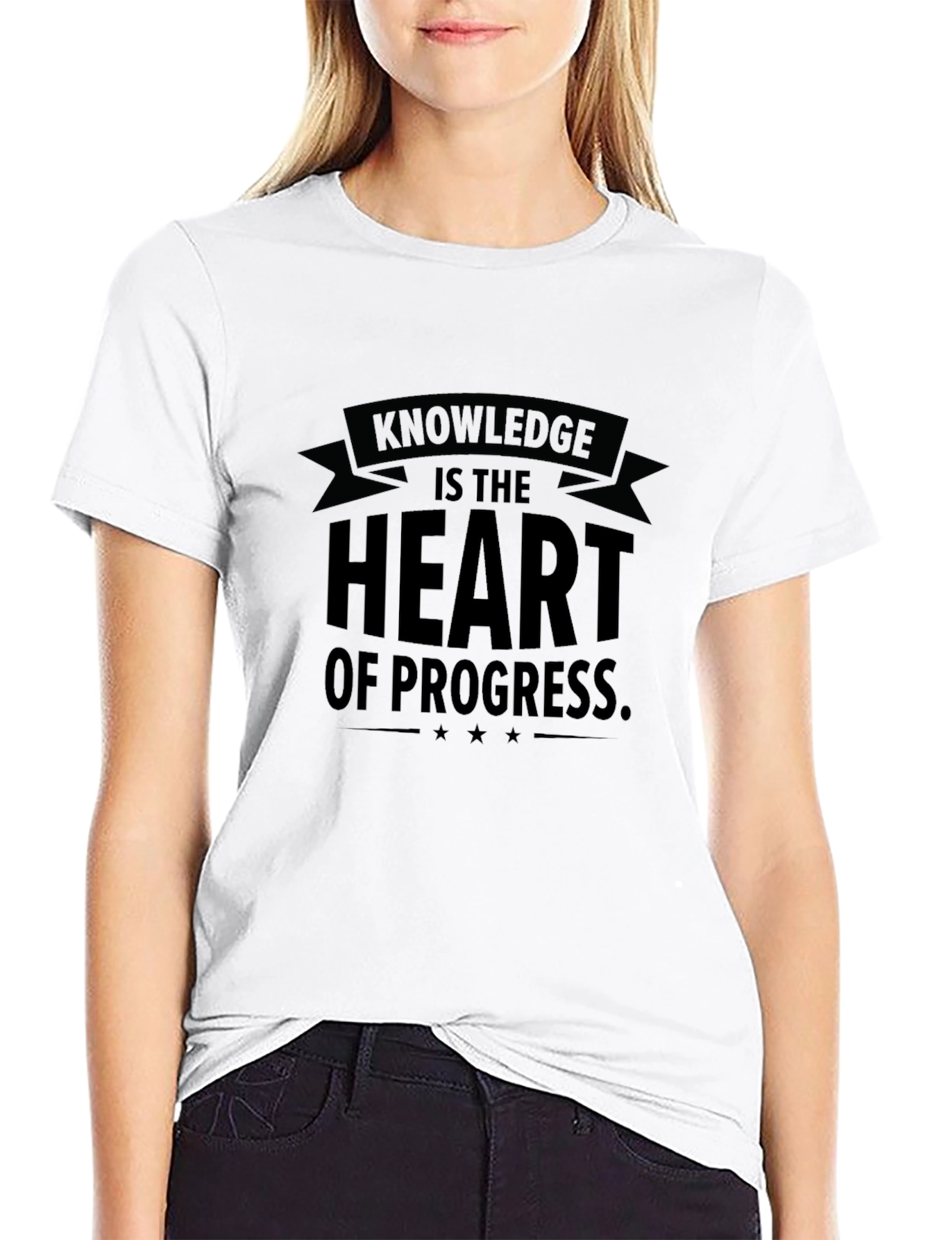 Knowledge is the Heart of Progress Mens T-Shirt
