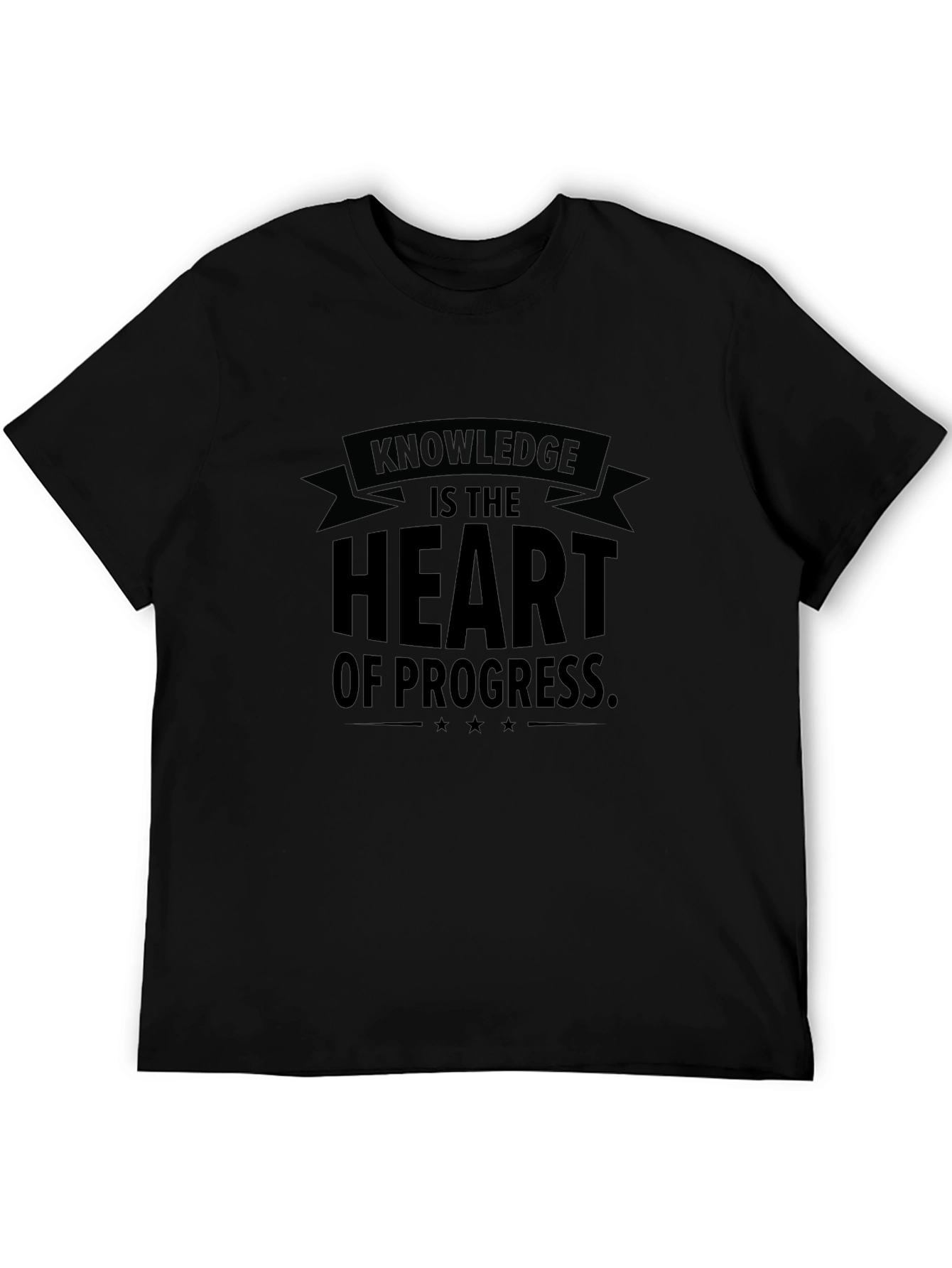 Knowledge is the Heart of Progress Mens T-Shirt