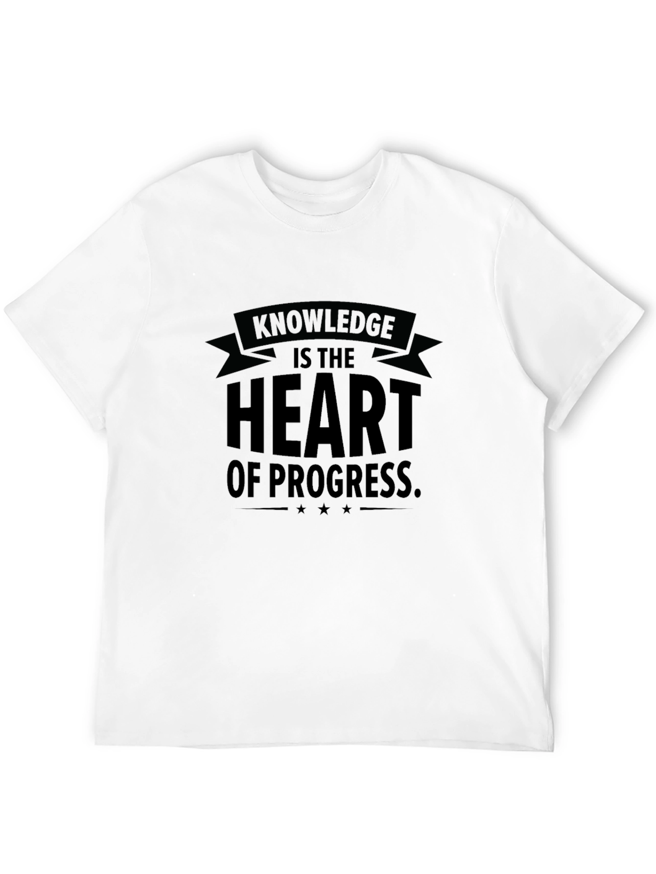 Knowledge is the Heart of Progress Mens T-Shirt