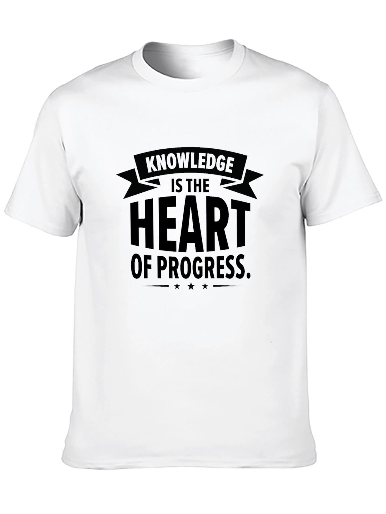 Knowledge is the Heart of Progress Mens T-Shirt