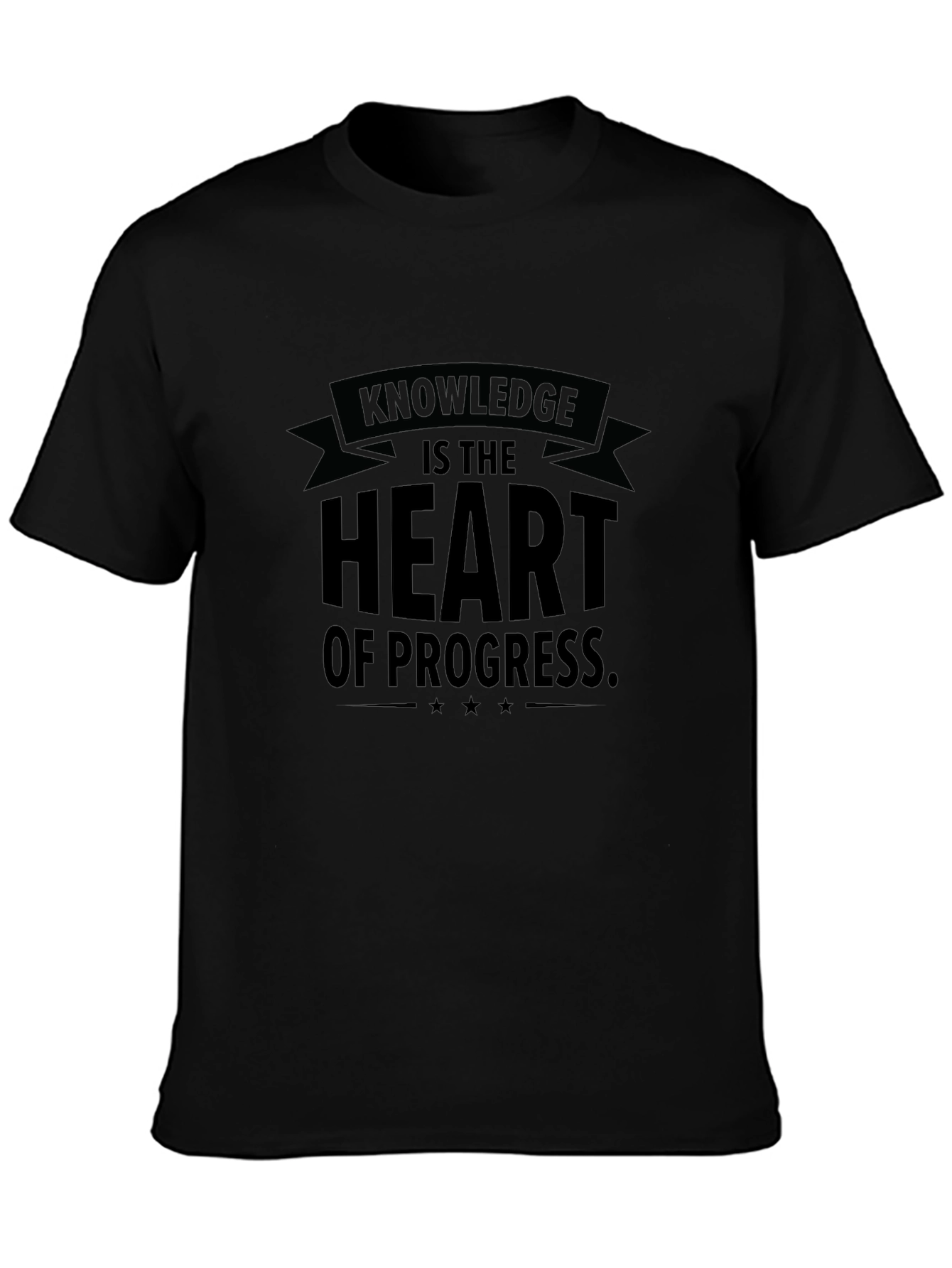 Knowledge is the Heart of Progress Mens T-Shirt