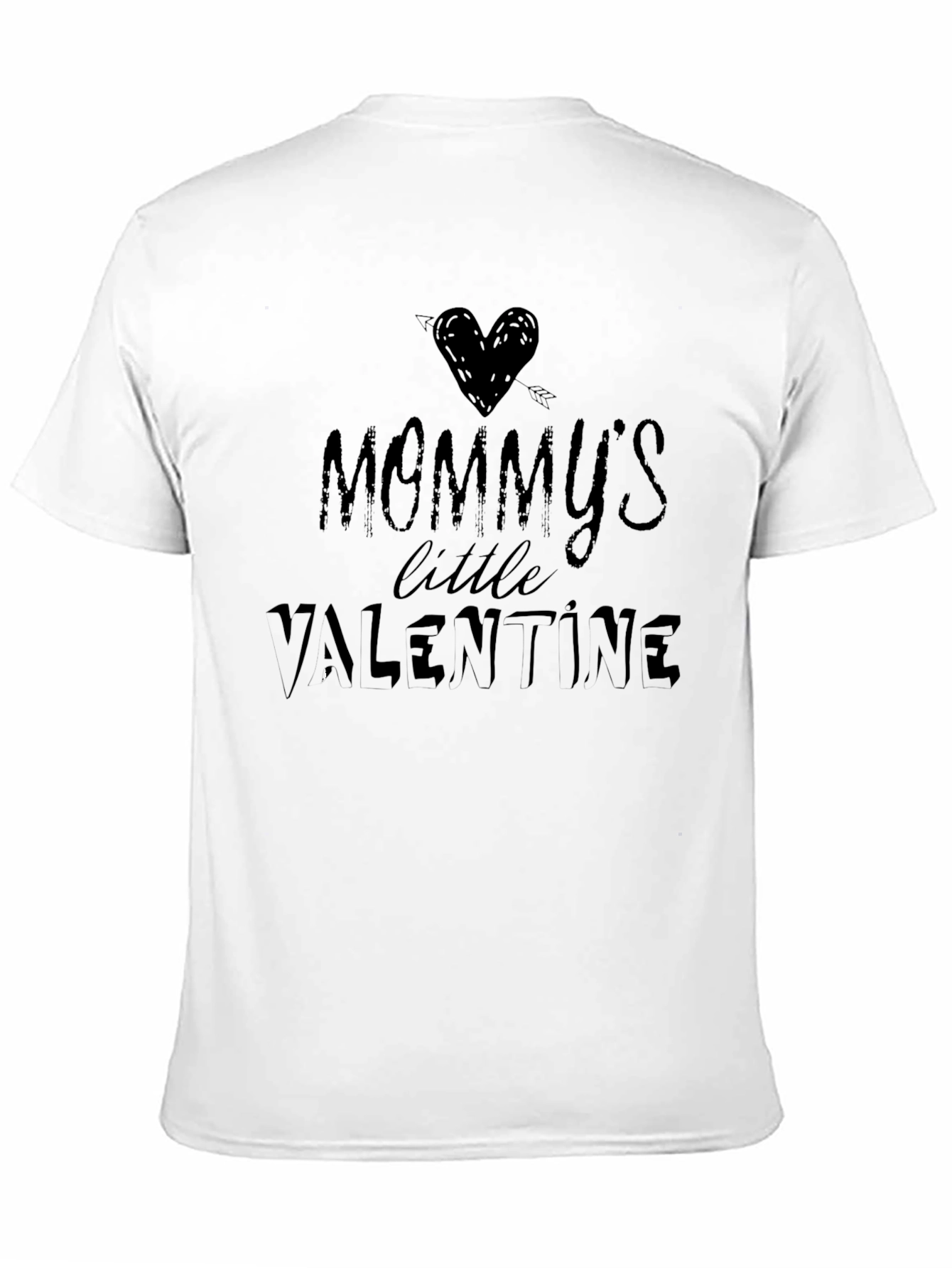 Mommys Little Valentine Black T-Shirt