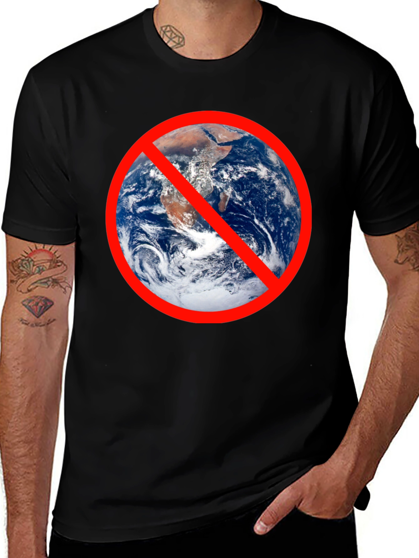 Anti-Earth T-Shirt - Bold Graphic Tee for Rebels
