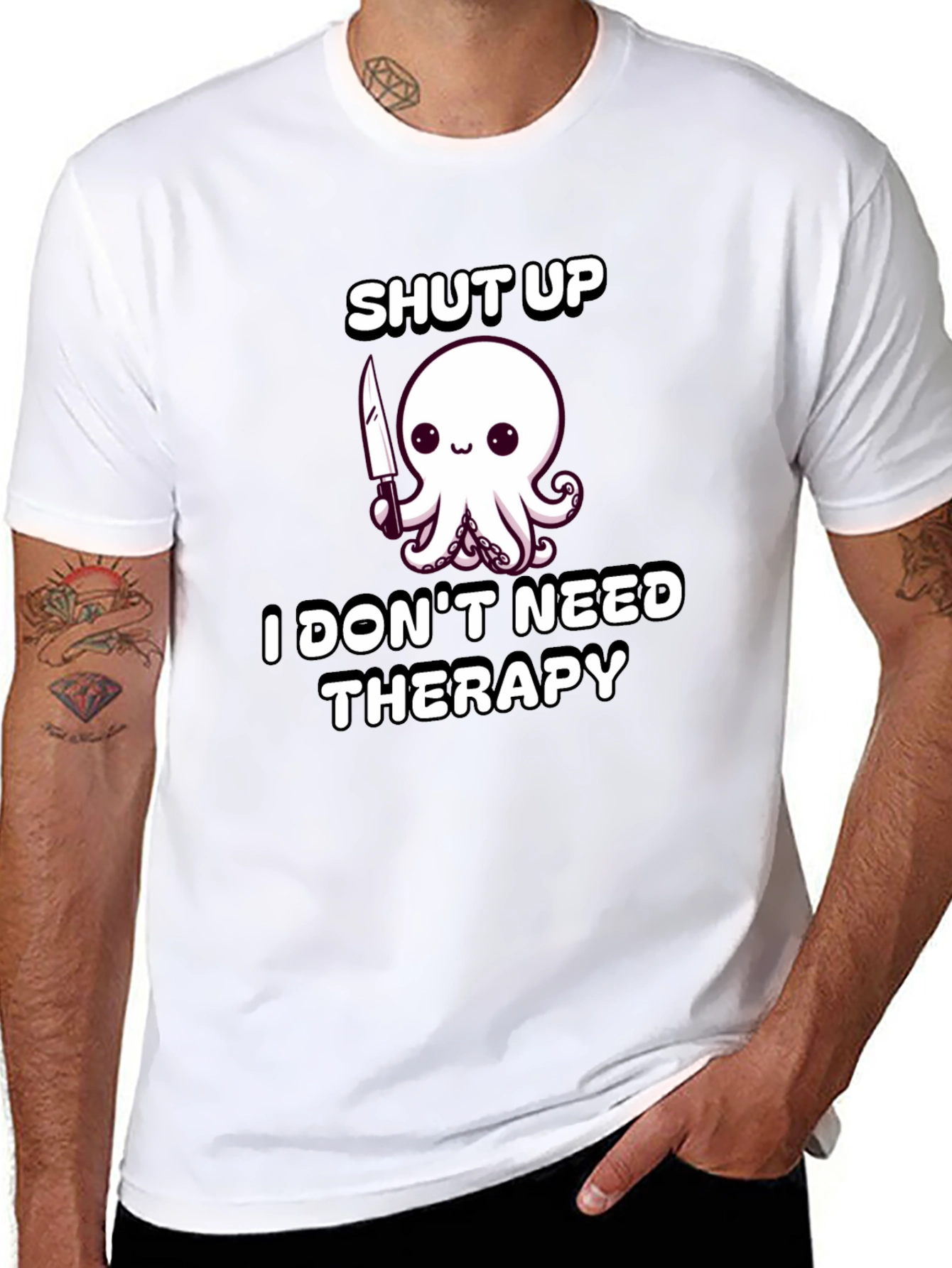 Shut Up Octopus Funny T-Shirt