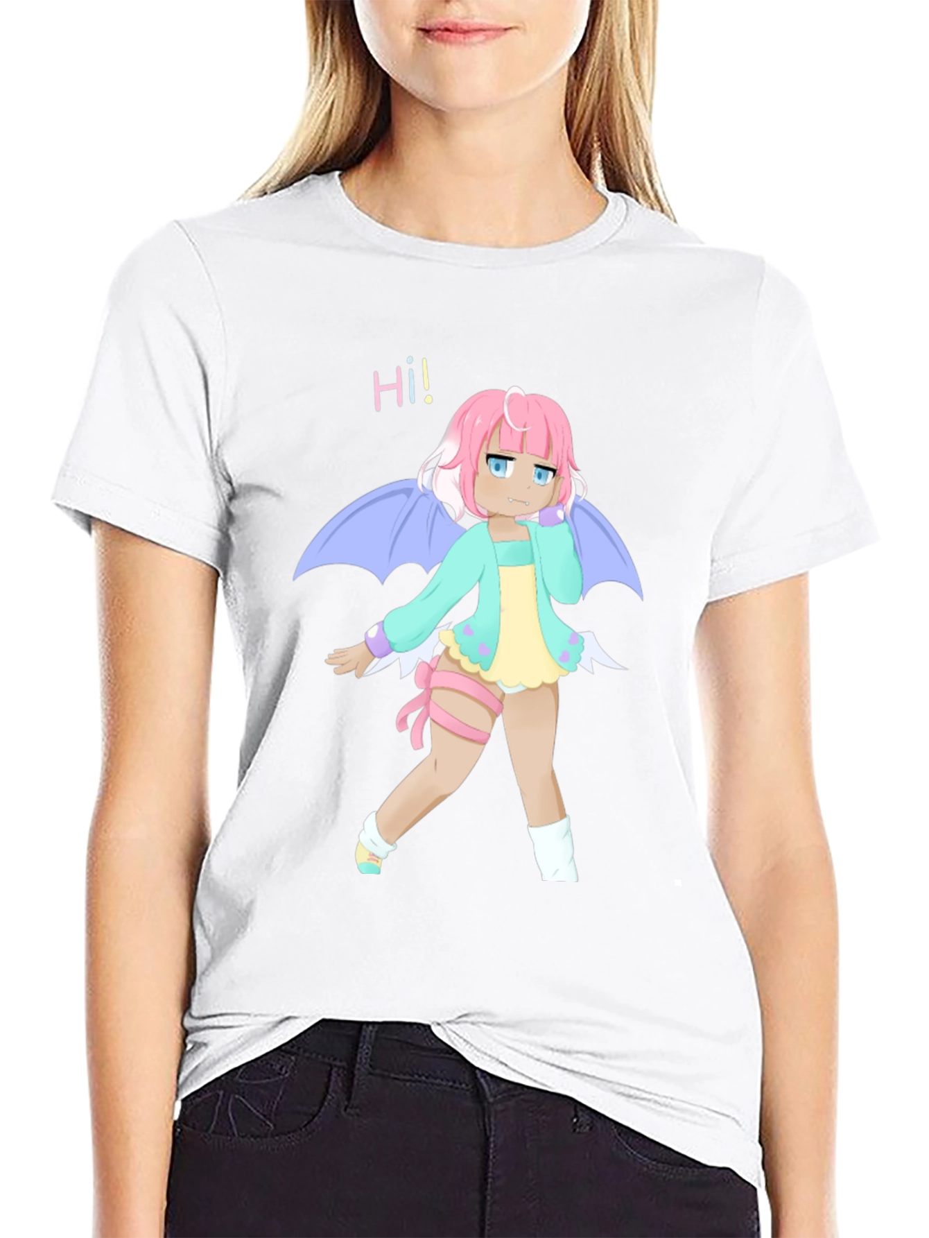 Anime Girl T-Shirt - Kawaii Dragon Tee