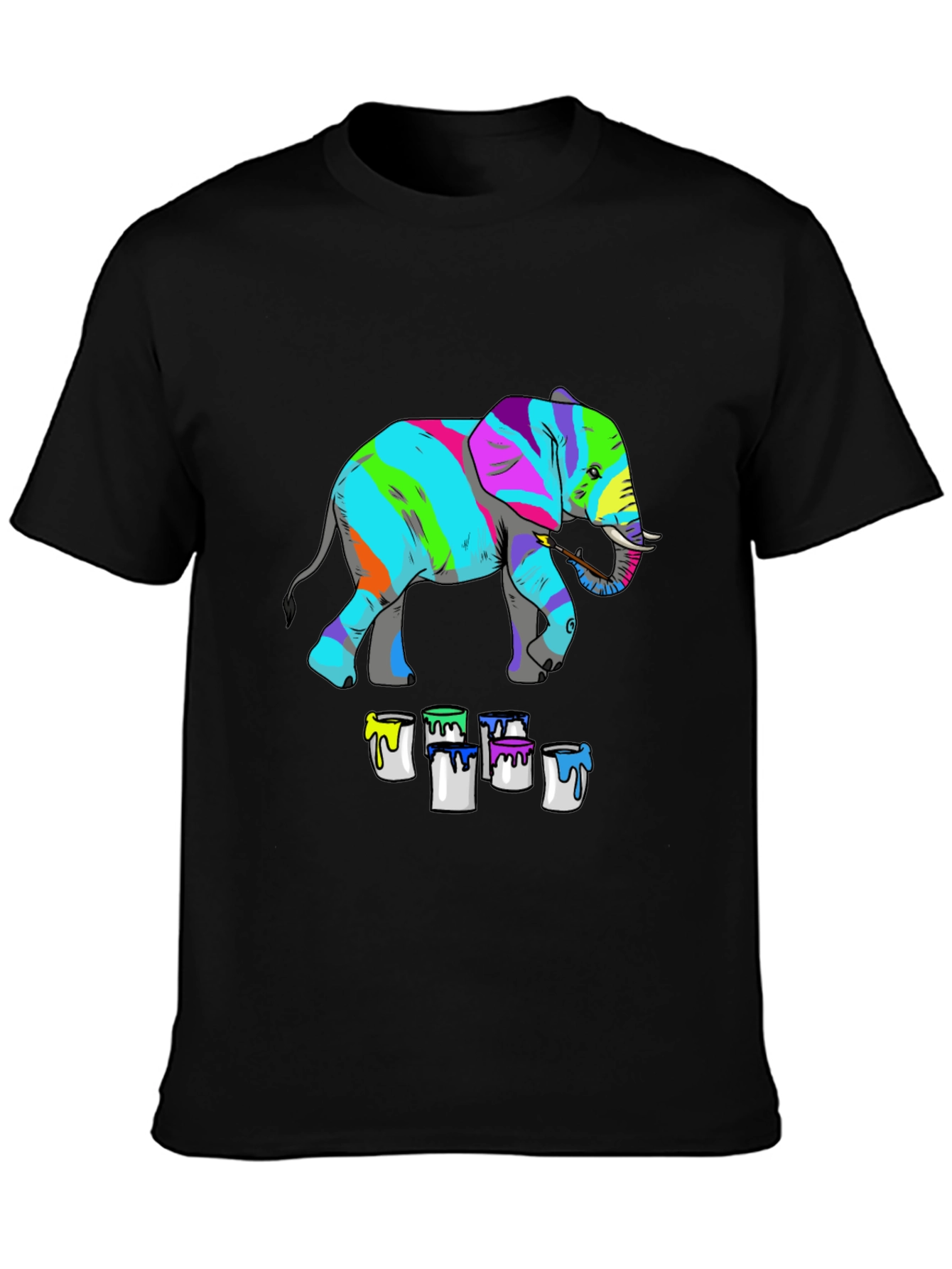 Colorful Elephant Painting T-Shirt
