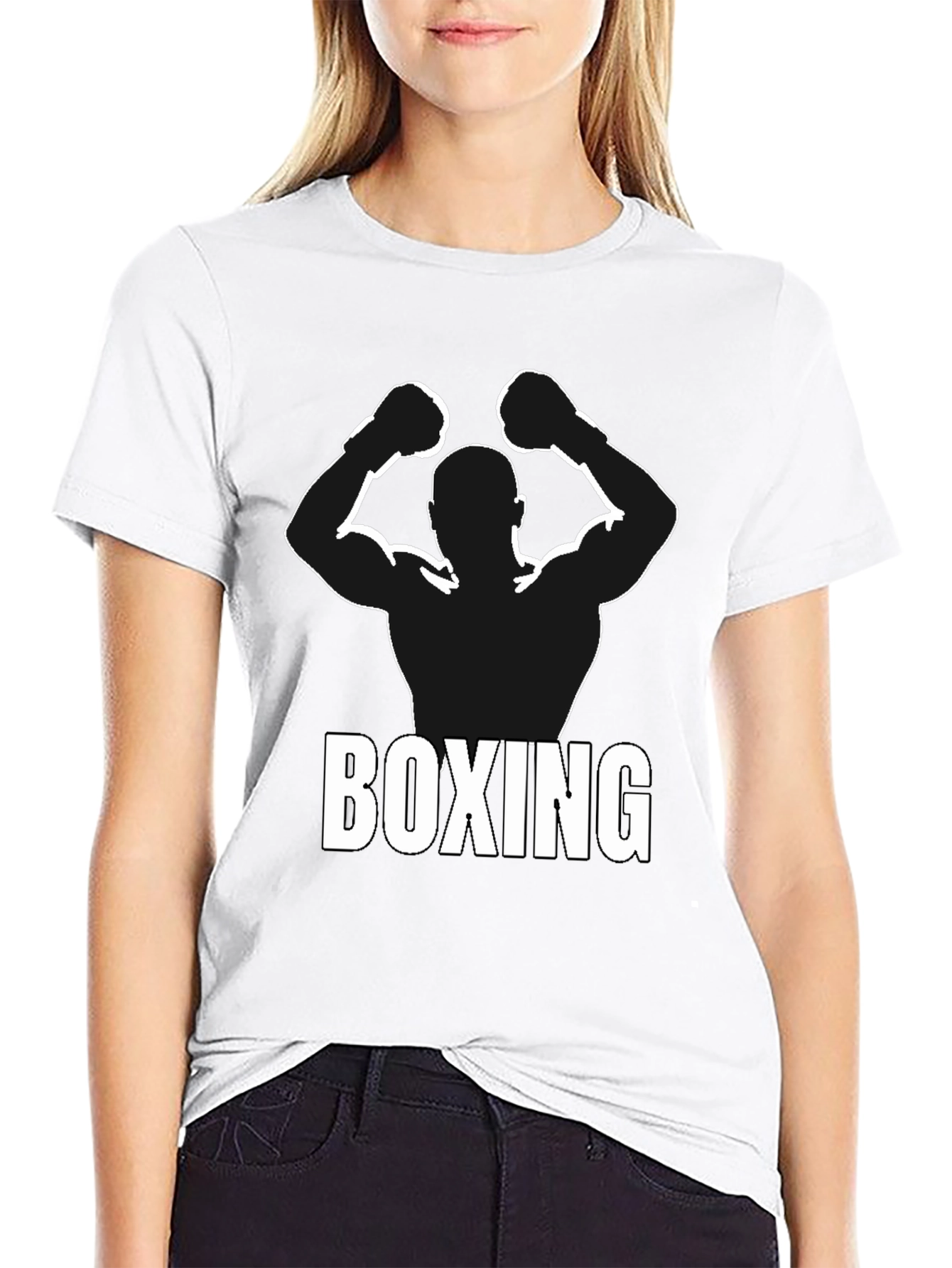 Boxing Silhouette Graphic T-Shirt