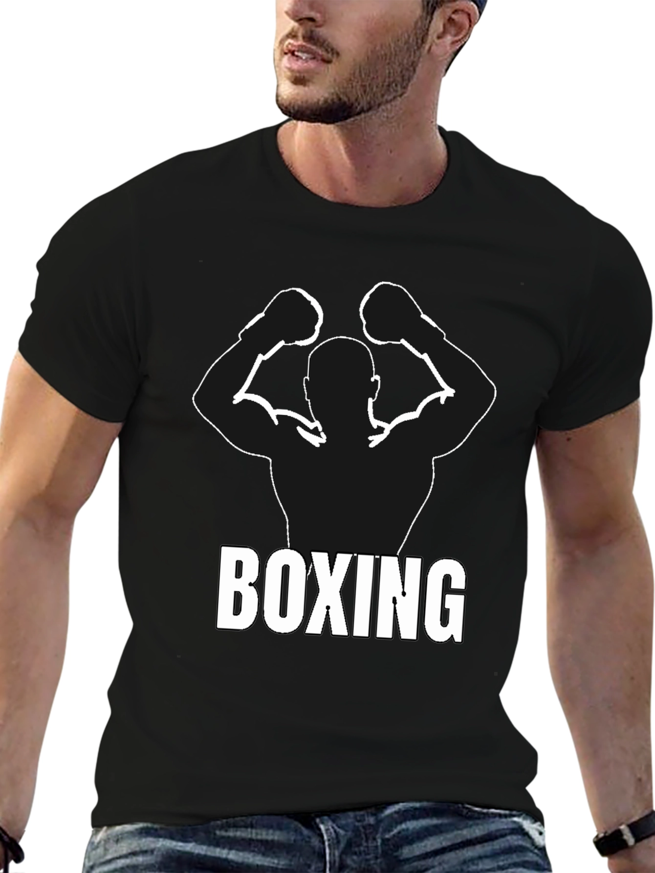 Boxing Silhouette Graphic T-Shirt
