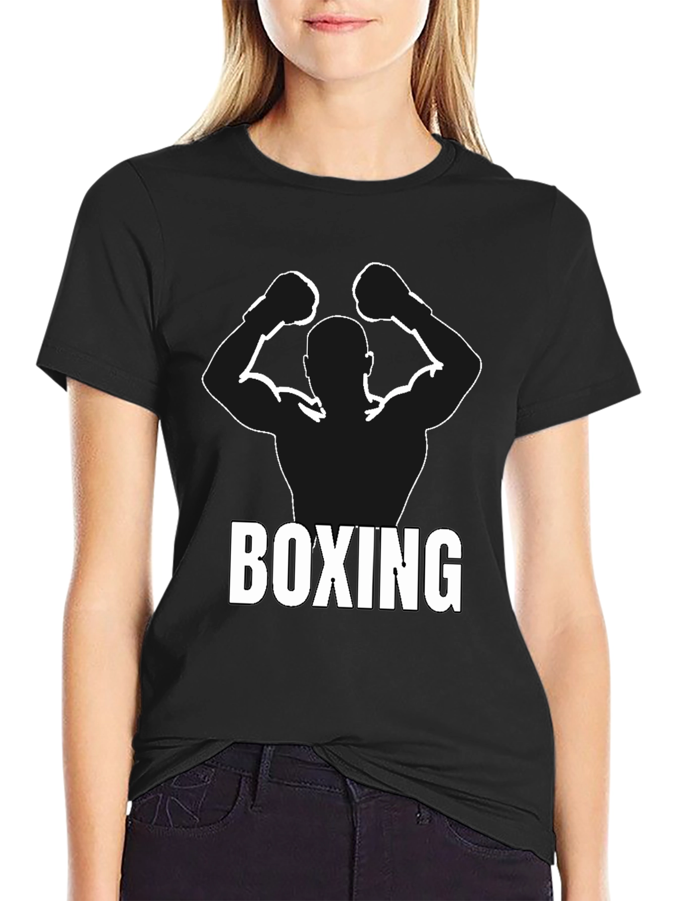Boxing Silhouette Graphic T-Shirt