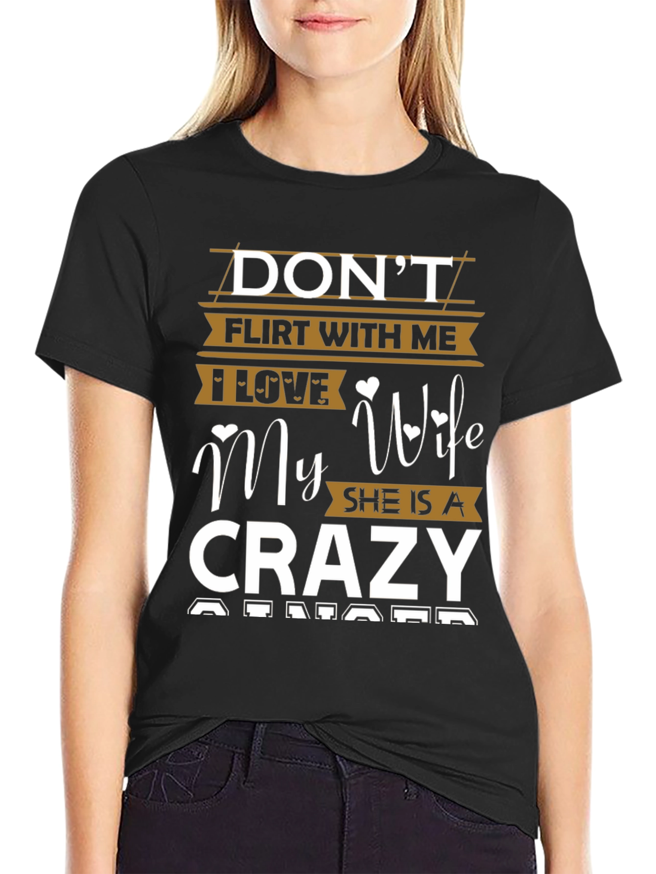 Dont Flirt I Love My Crazy Wife Mens T-Shirt