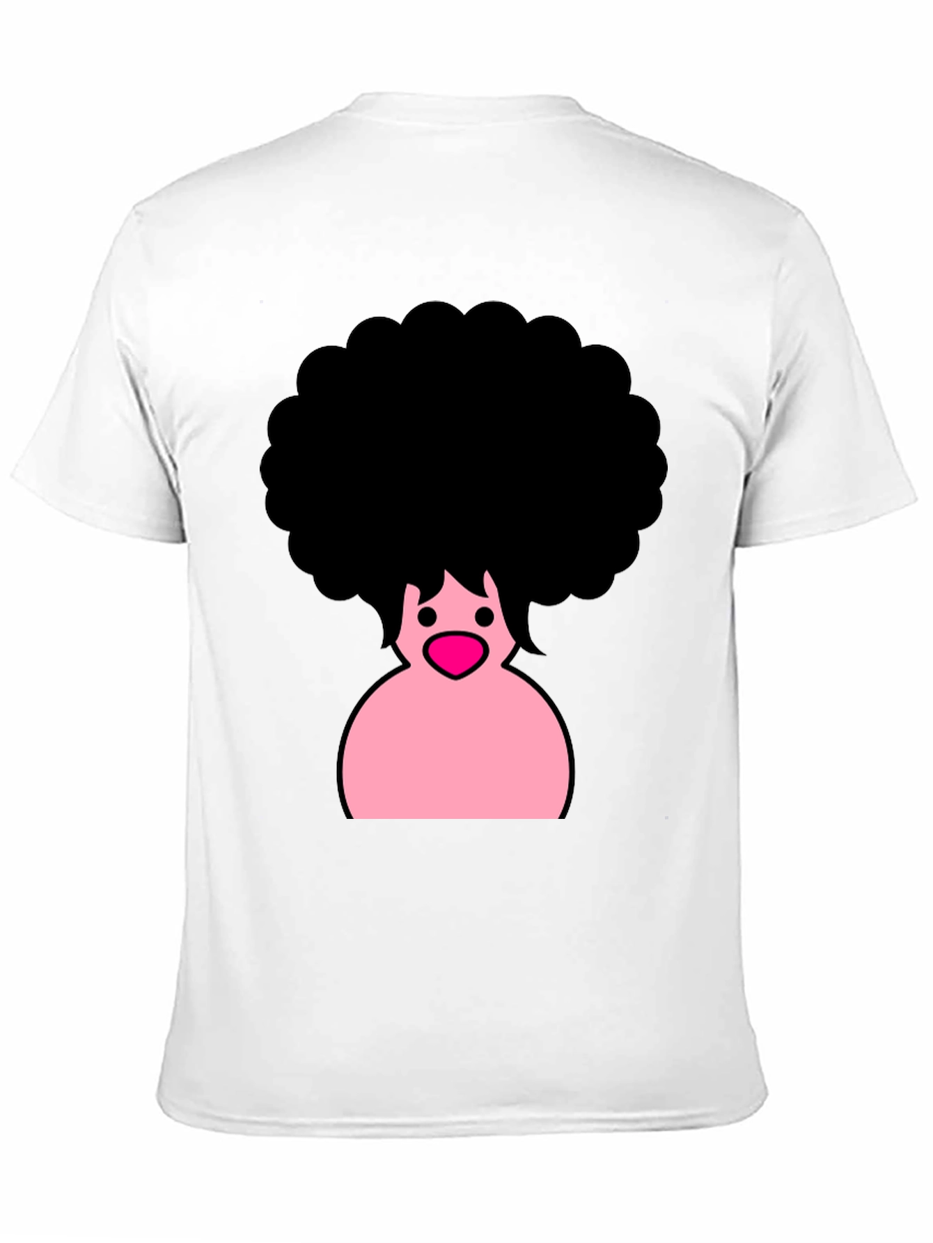 Afro Cartoon Graphic Black T-Shirt