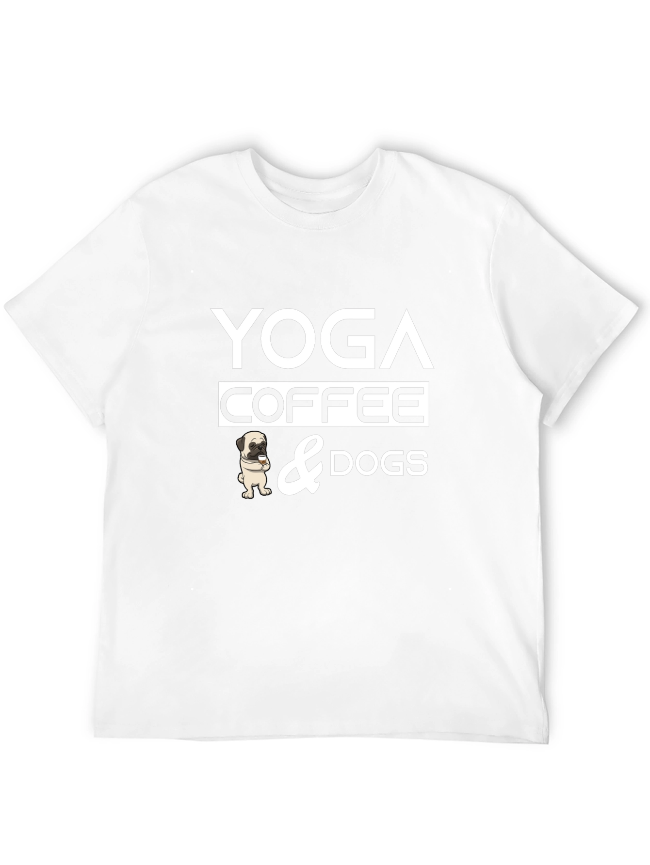 Yoga Coffee and Dogs Graphic Tee