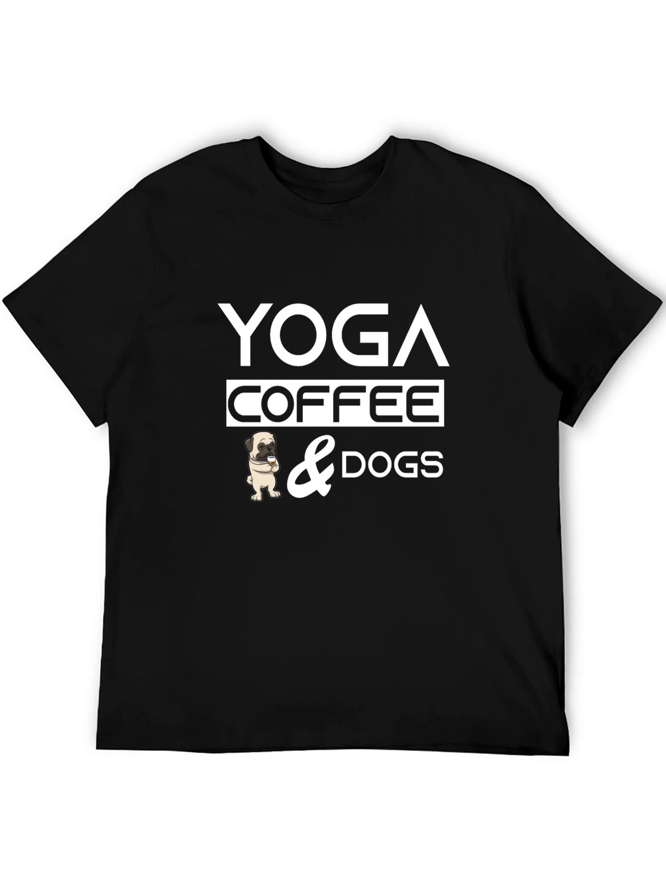 Yoga Coffee and Dogs Graphic Tee