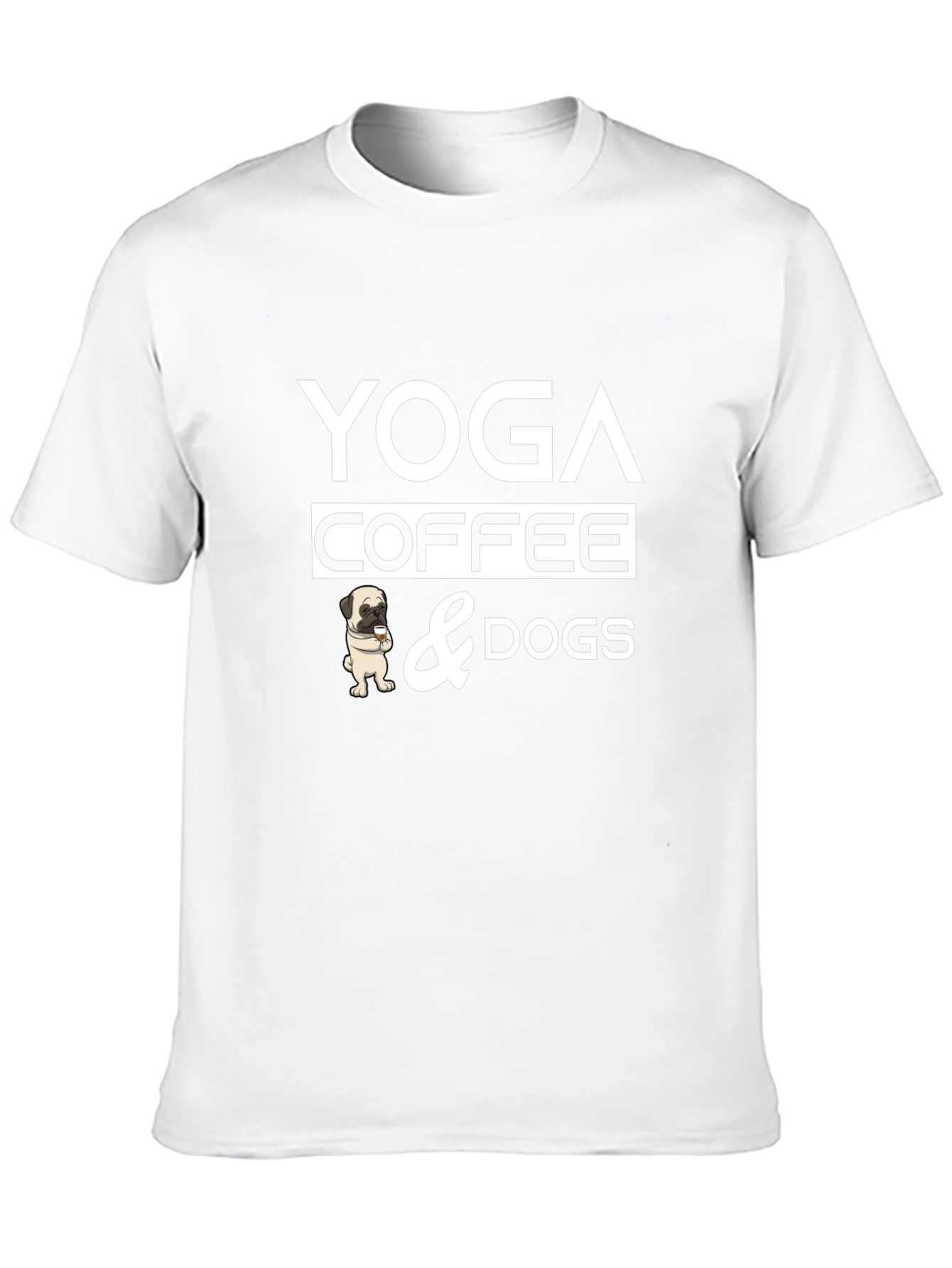 Yoga Coffee and Dogs Graphic Tee
