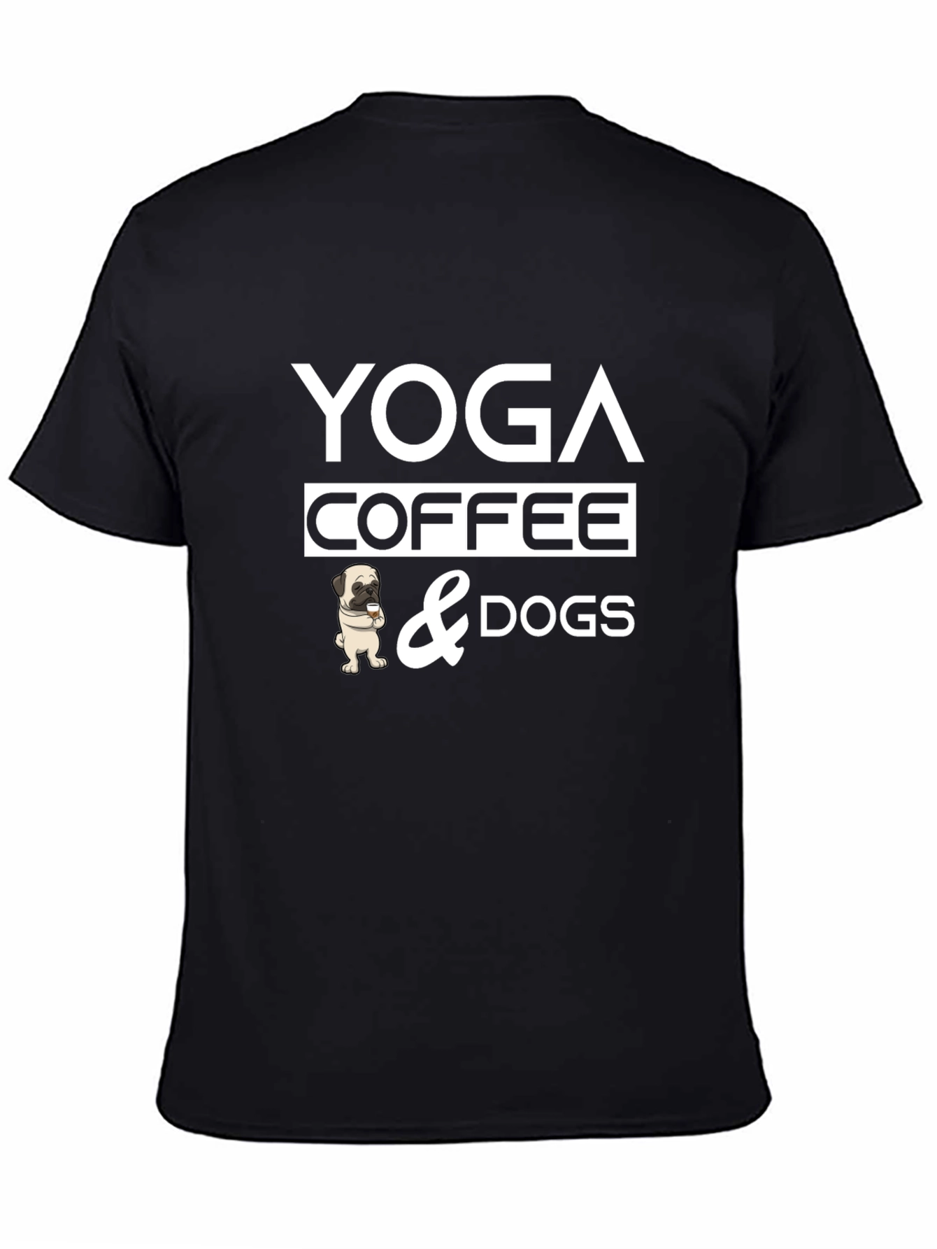 Yoga Coffee and Dogs Graphic Tee