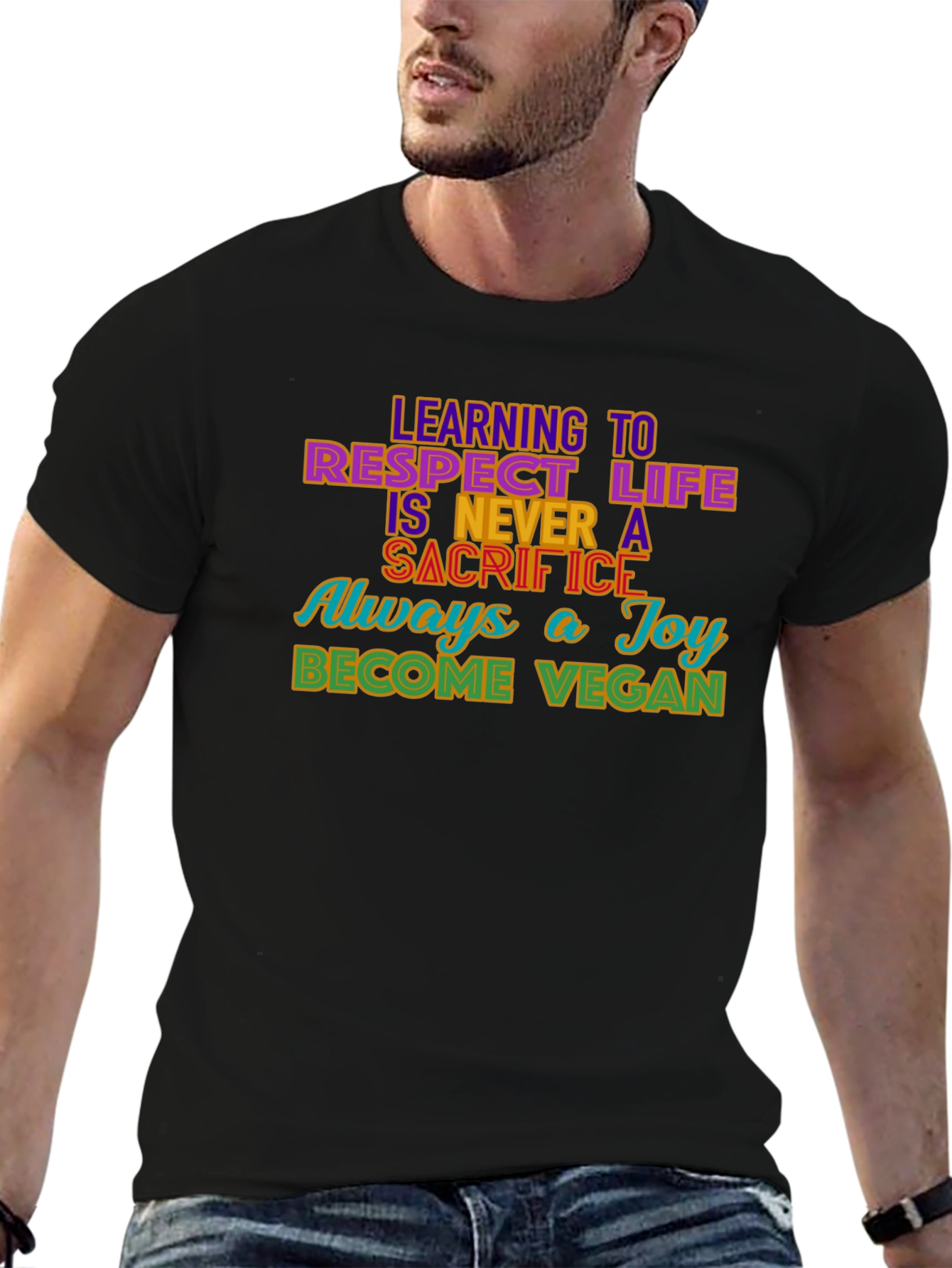 Vegan Message Graphic T-Shirt