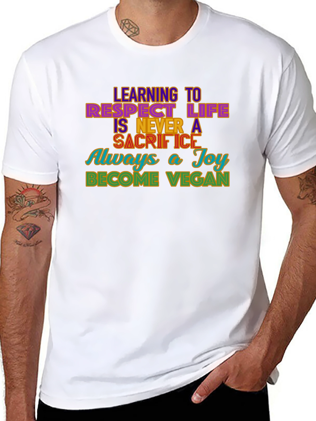 Vegan Message Graphic T-Shirt