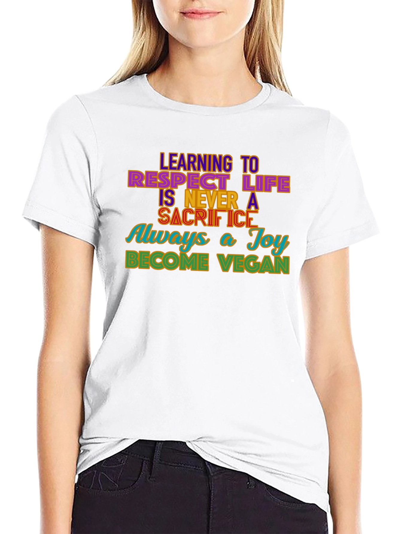 Vegan Message Graphic T-Shirt