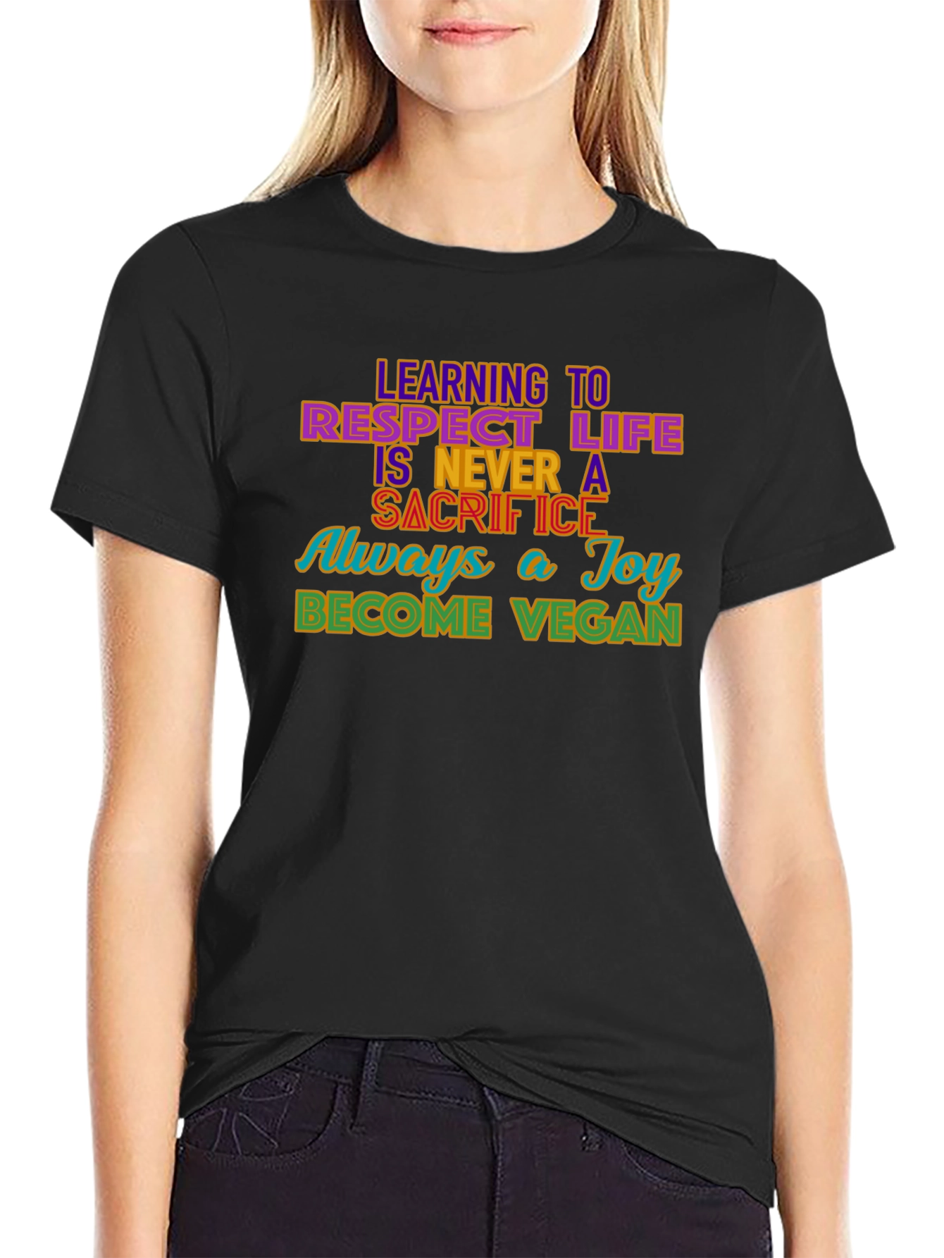 Vegan Message Graphic T-Shirt