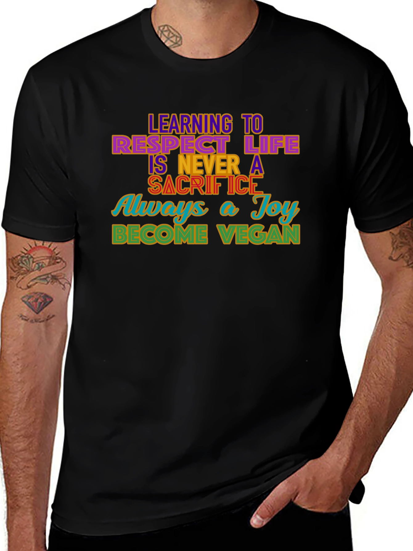 Vegan Message Graphic T-Shirt