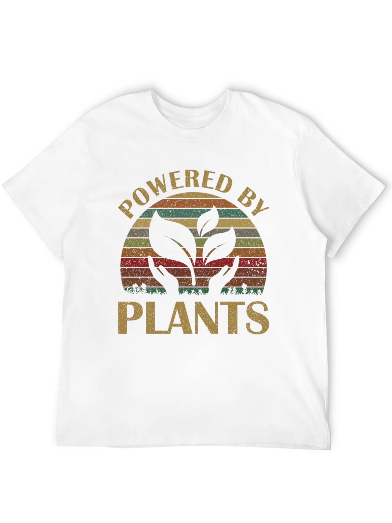 Powered by Plants T-Shirt Vegan Lifestyle Graphic Tee