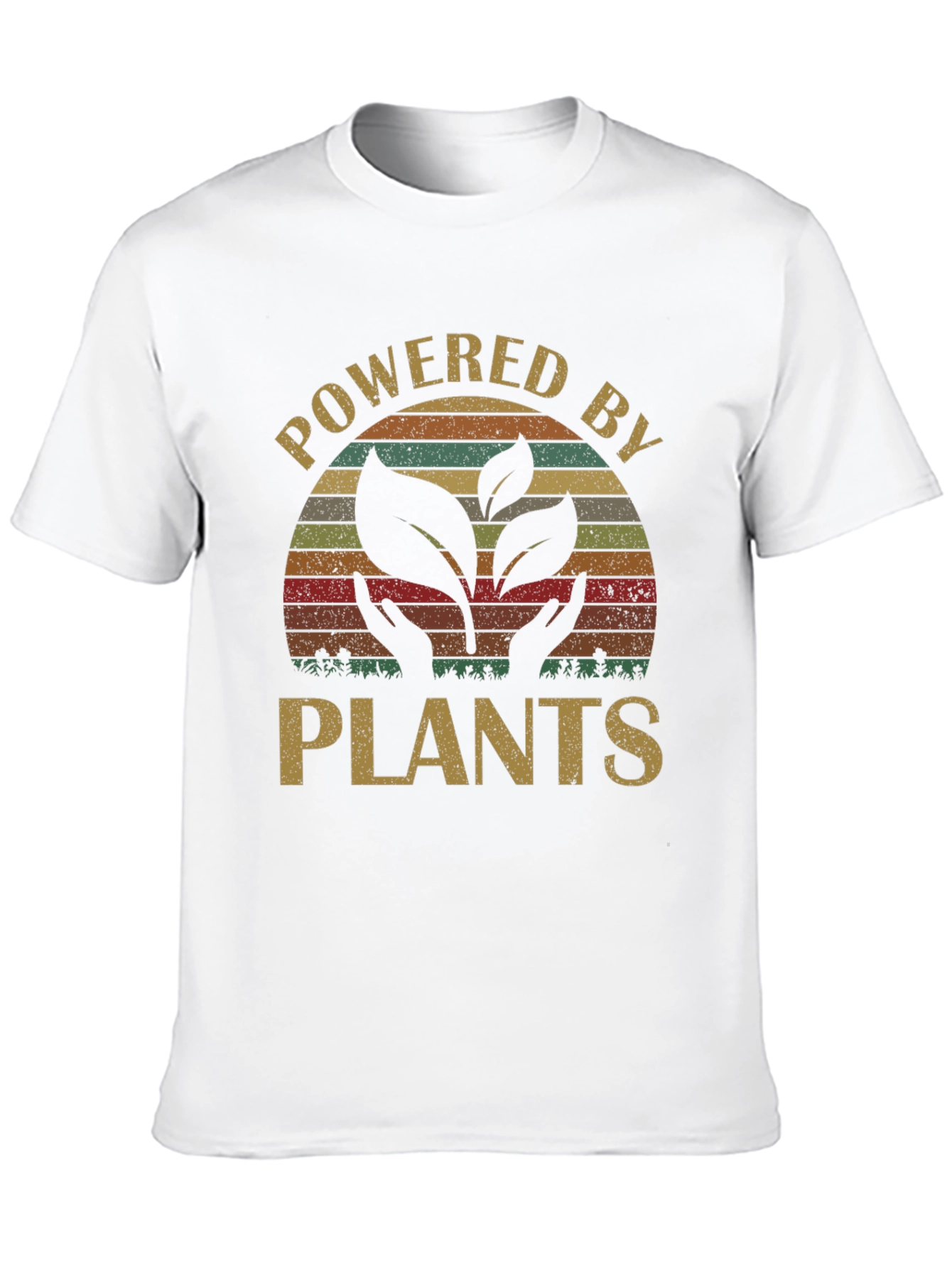 Powered by Plants T-Shirt Vegan Lifestyle Graphic Tee
