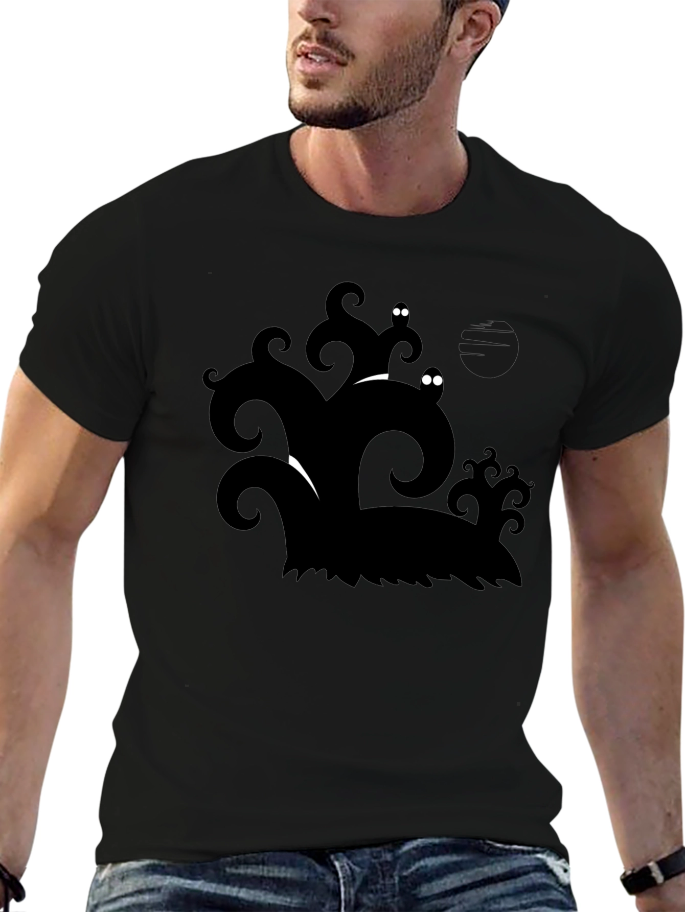 Tentacle Graphic Tee - Mens Black Cotton T-Shirt