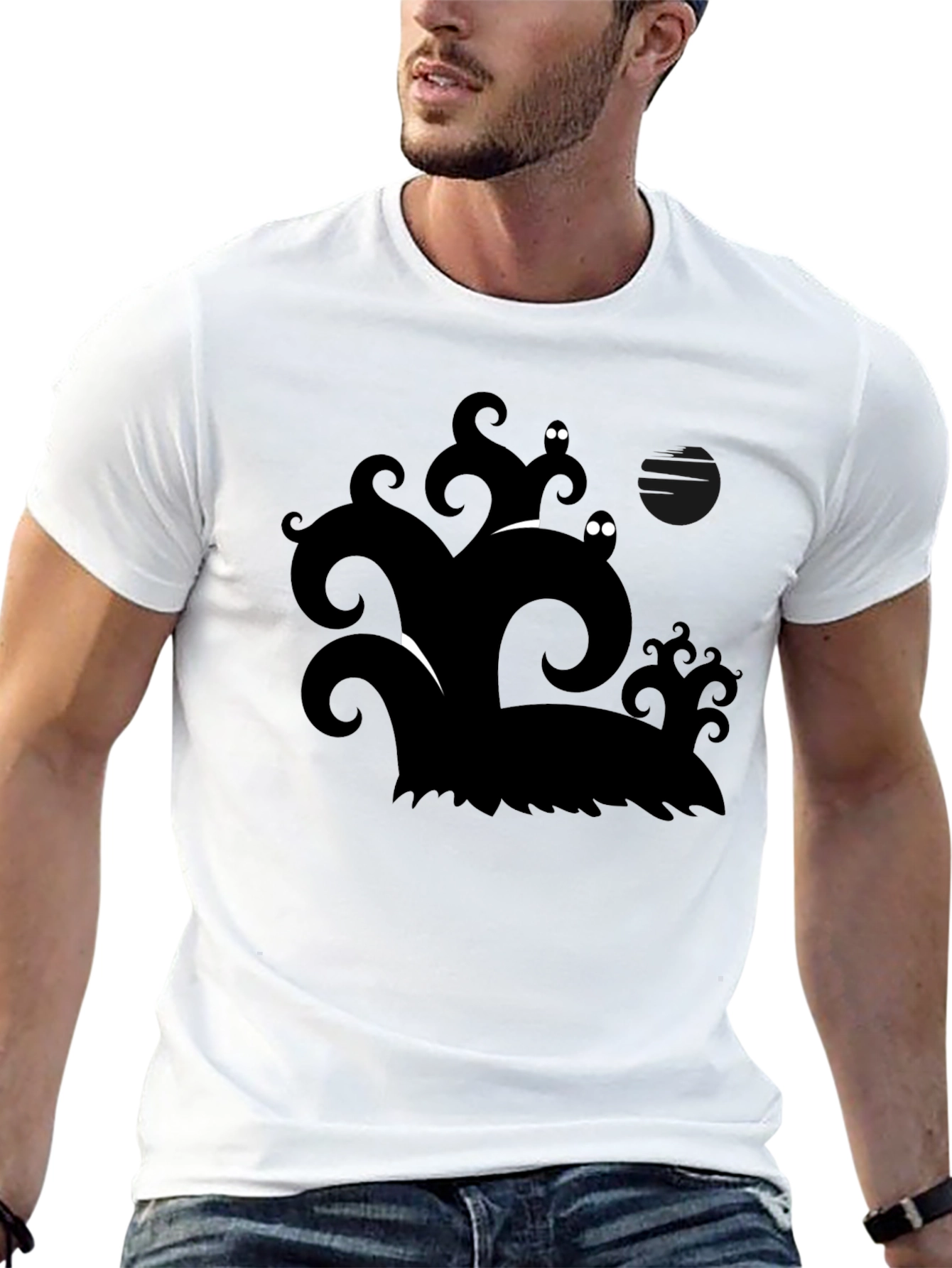 Tentacle Graphic Tee - Mens Black Cotton T-Shirt