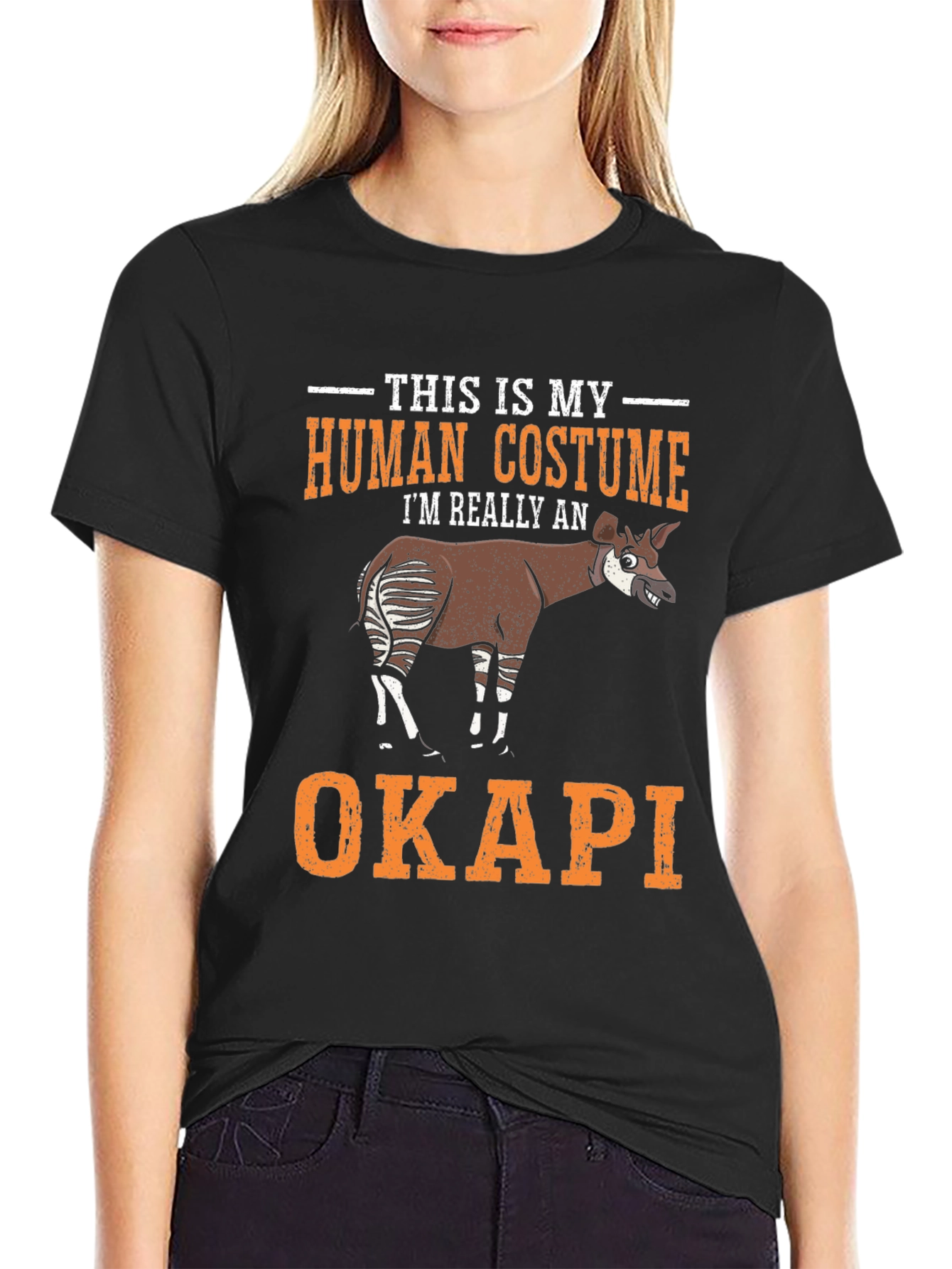 Okapi Human Costume Funny T-Shirt