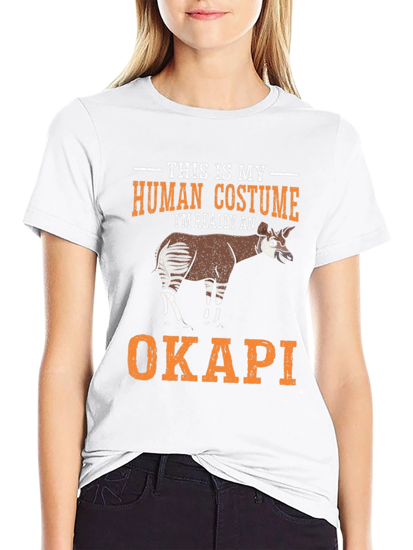 Okapi Human Costume Funny T-Shirt