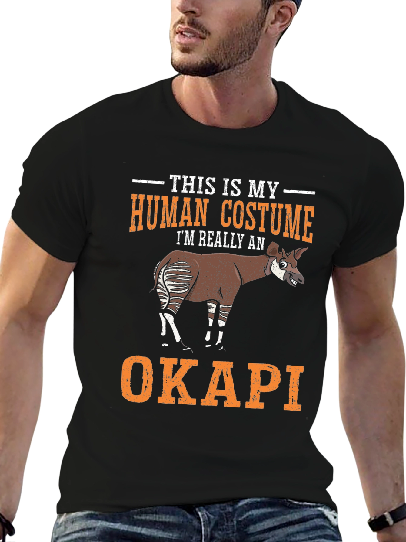 Okapi Human Costume Funny T-Shirt