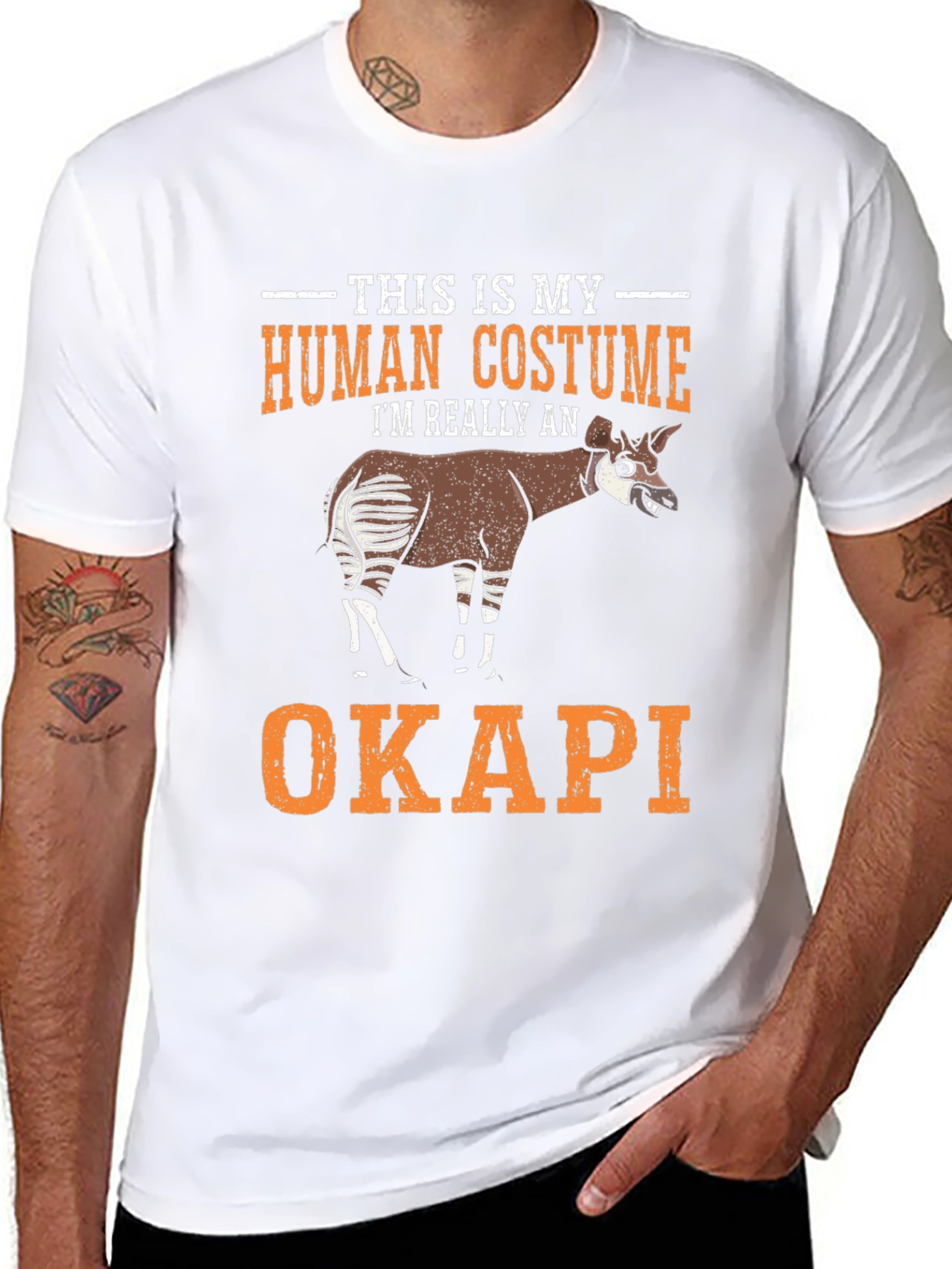 Okapi Human Costume Funny T-Shirt