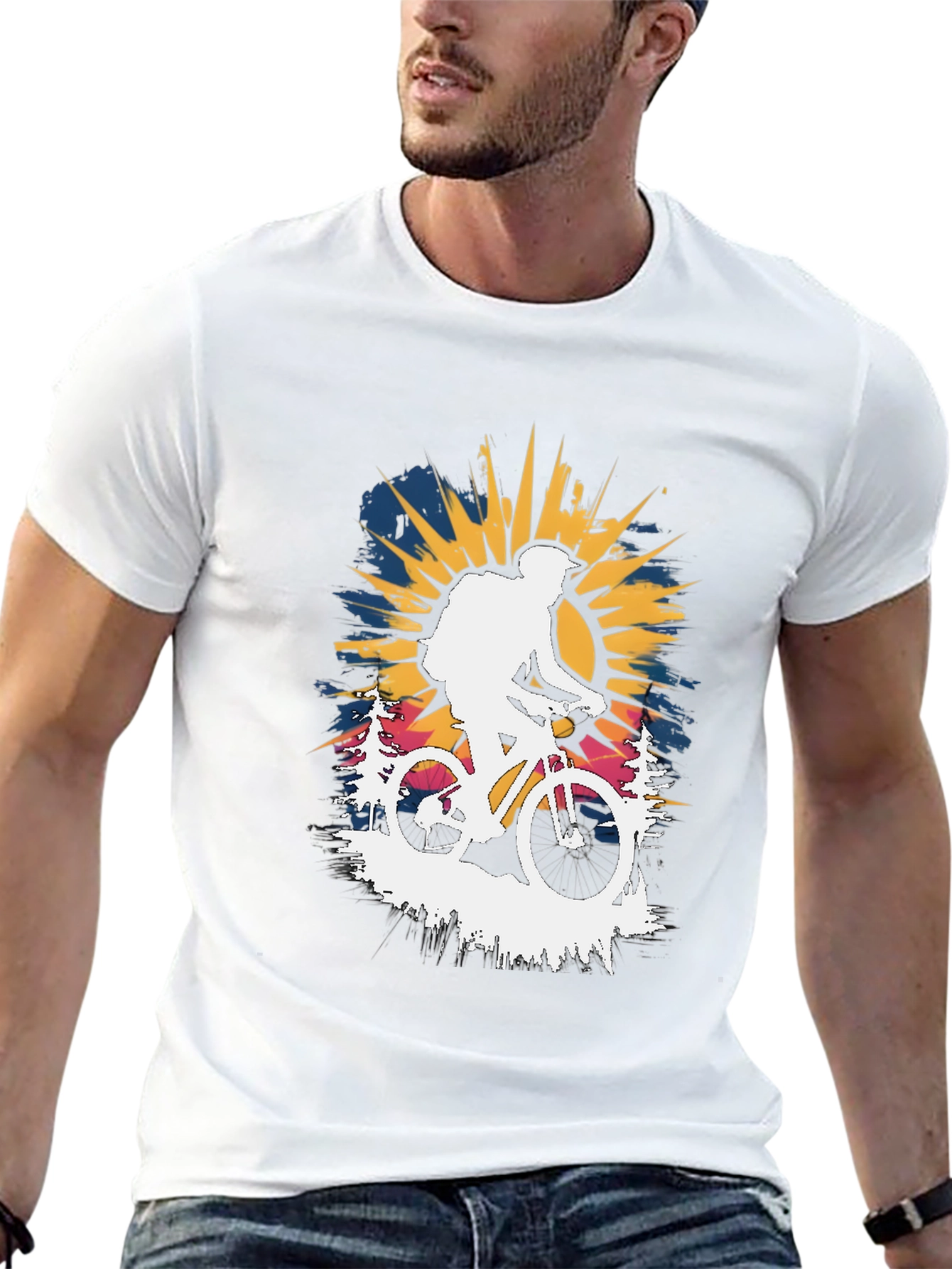 Mountain Biking Graphic Tee - Adventure Awaits!
