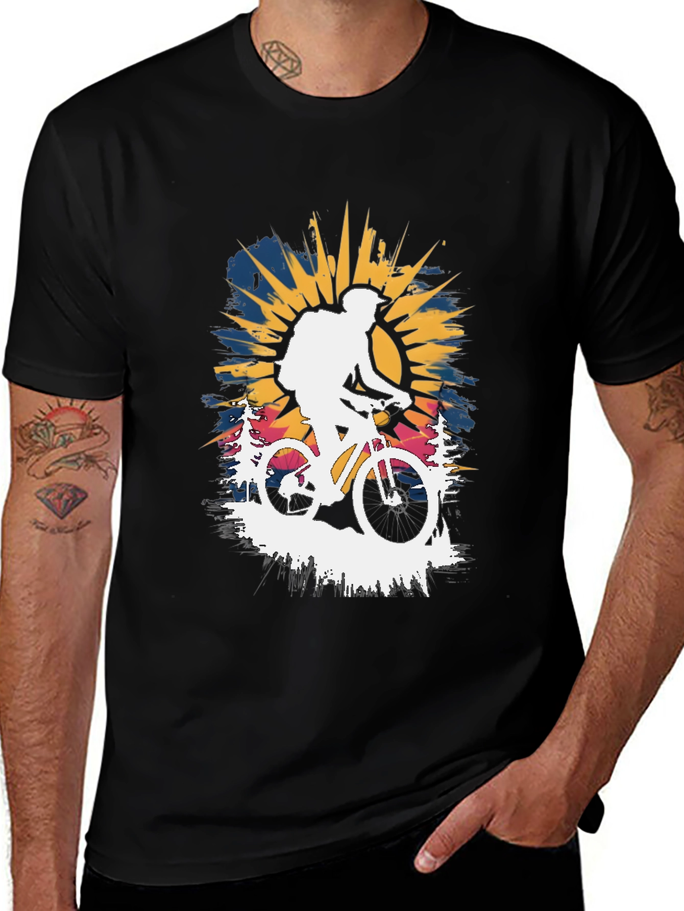 Mountain Biking Graphic Tee - Adventure Awaits!