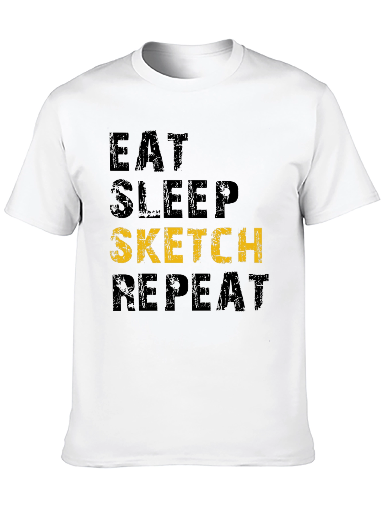 Eat Sleep Sketch Repeat Graphic Tee