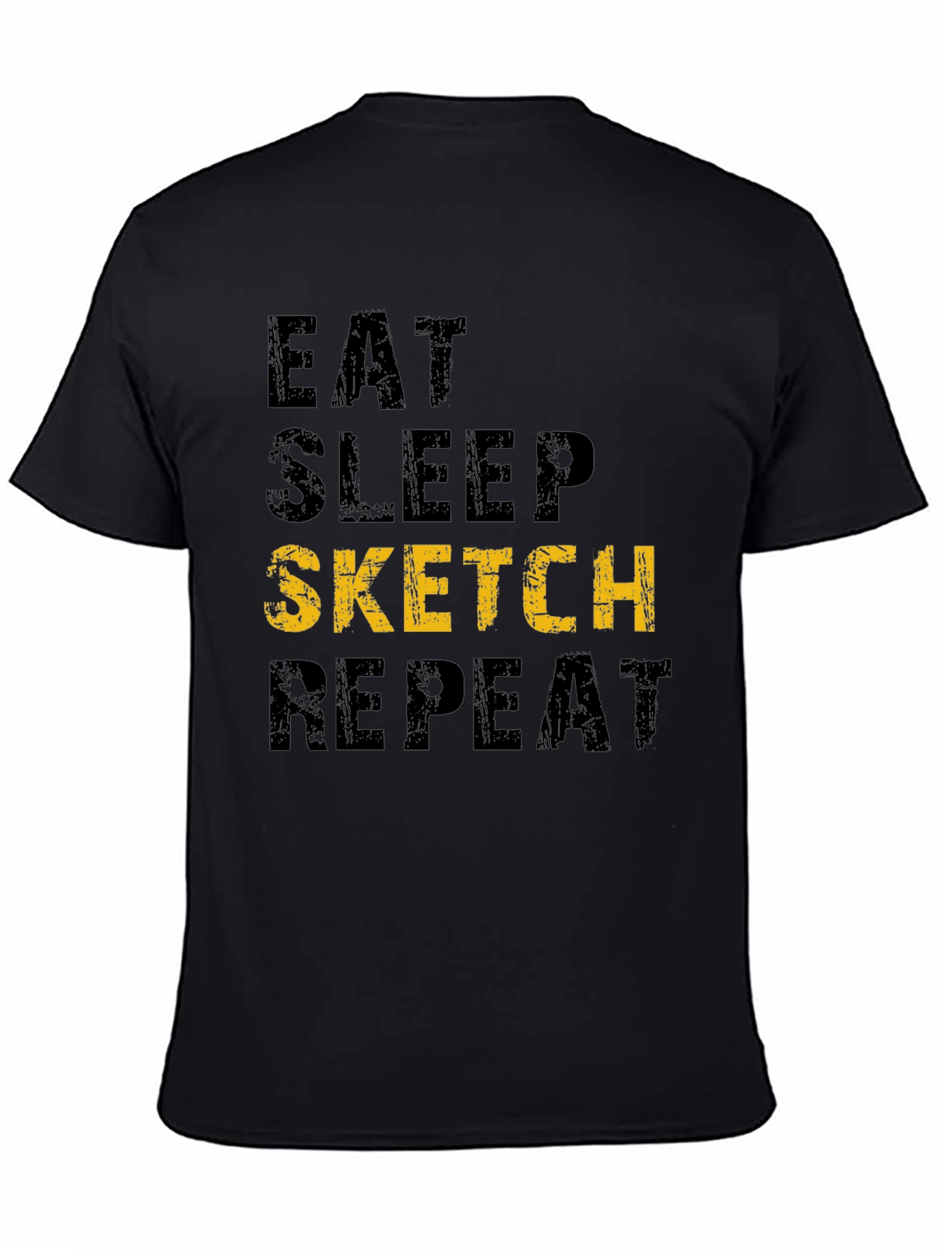 Eat Sleep Sketch Repeat Graphic Tee