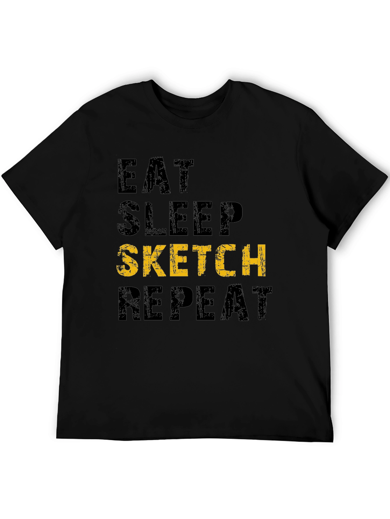 Eat Sleep Sketch Repeat Graphic Tee