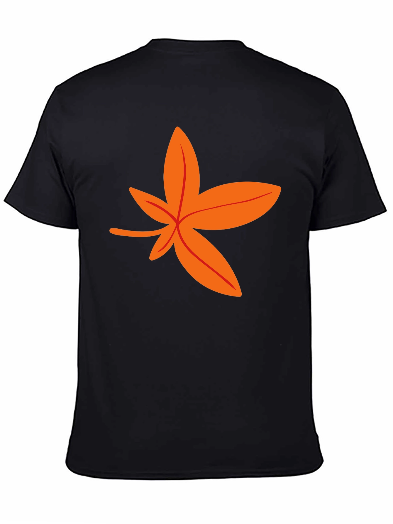 Autumn Leaf Graphic Tee - Stylish Black T-Shirt