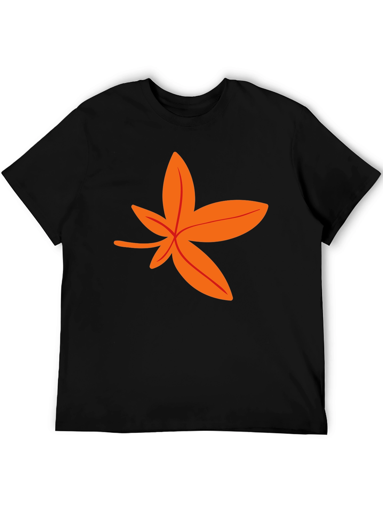 Autumn Leaf Graphic Tee - Stylish Black T-Shirt