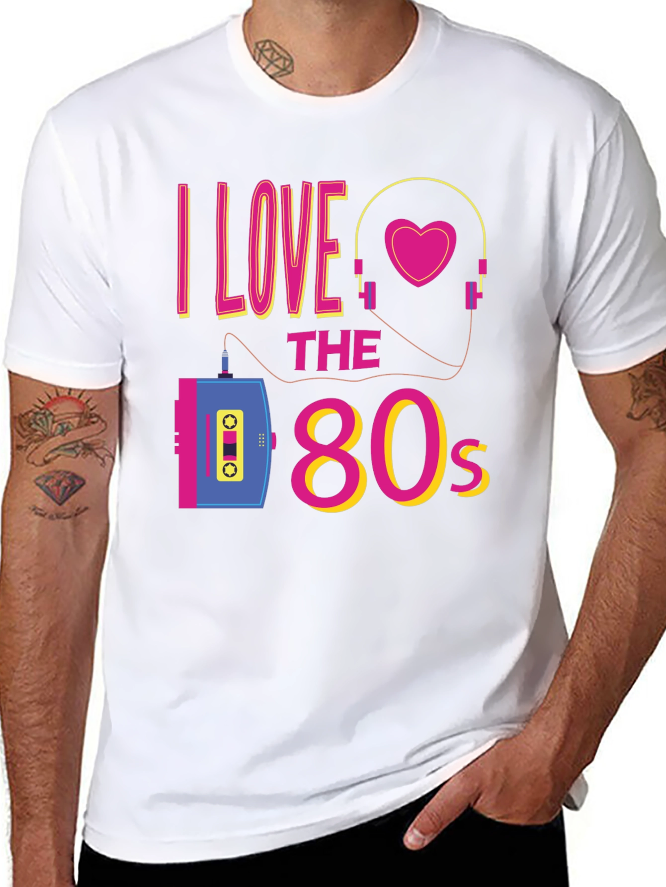 I Love the 80s Black Graphic Tee