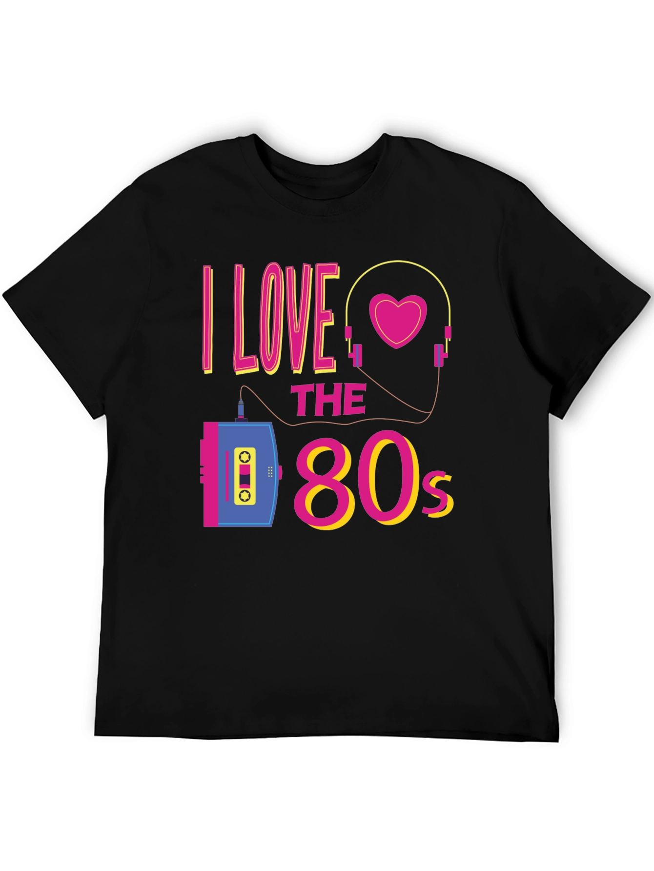 I Love the 80s Black Graphic Tee