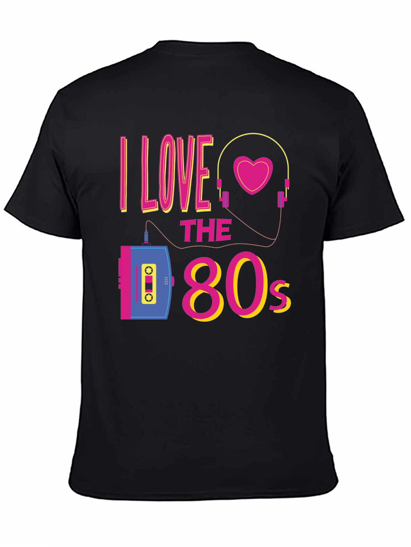 I Love the 80s Black Graphic Tee