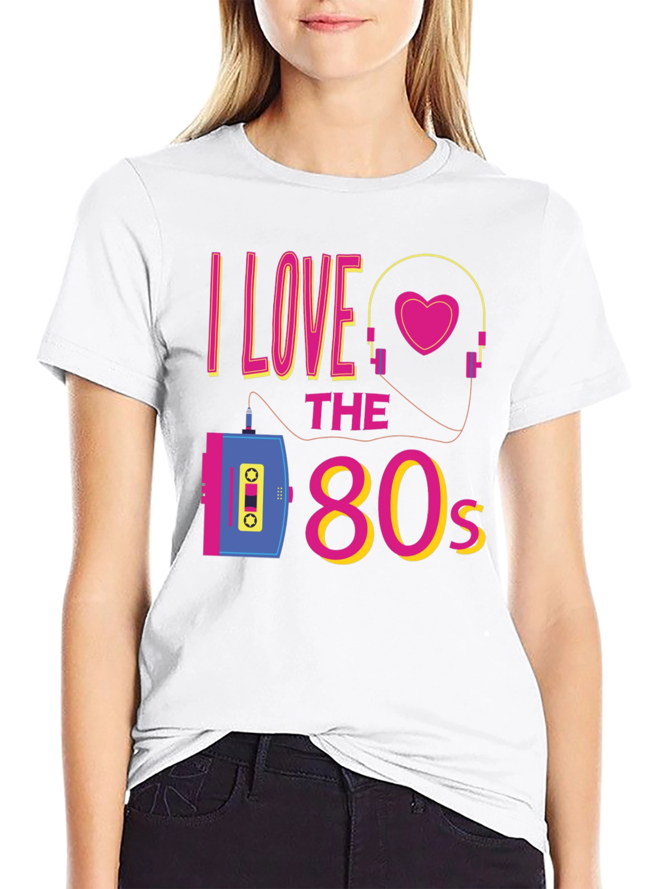 I Love the 80s Black Graphic Tee