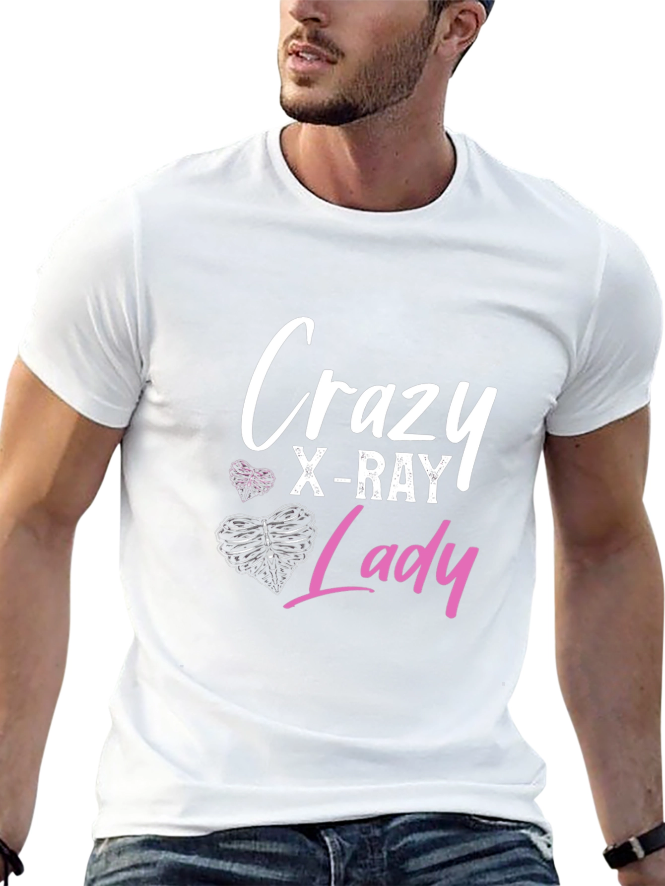 Crazy X-Ray Lady Graphic Tee - Radiology Gift
