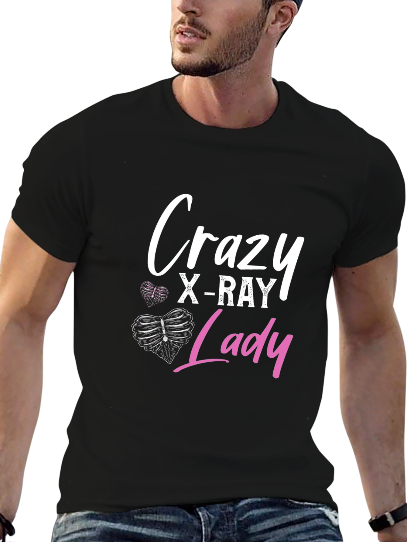 Crazy X-Ray Lady Graphic Tee - Radiology Gift